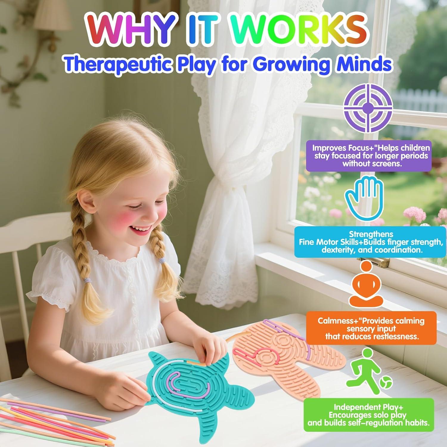 Juego de Tablero Sensorial Doble Cara Nuohua 2 Piezas 14.99x10.67cm