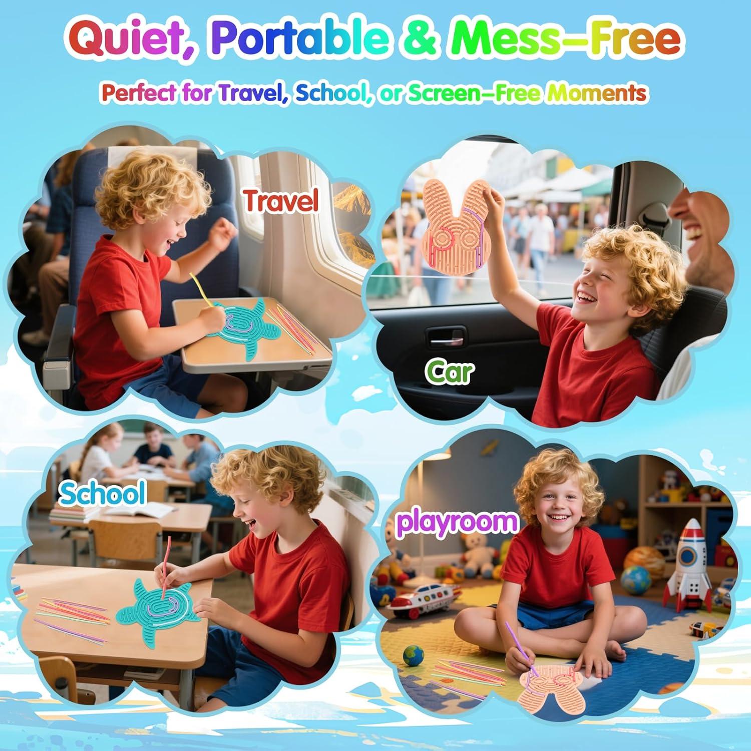 Juego de Tablero Sensorial Doble Cara Nuohua 2 Piezas 14.99x10.67cm