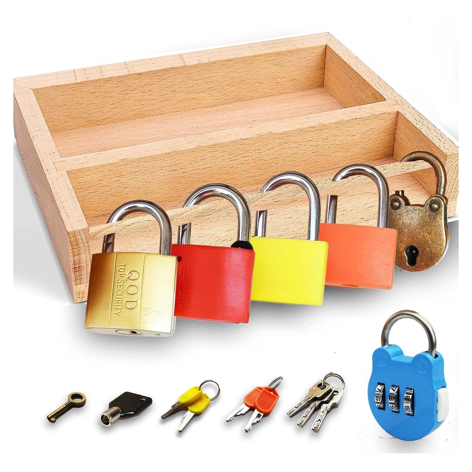 Juego Educativo Montessori Inslat de Llave y Cerradura 6 Estilos