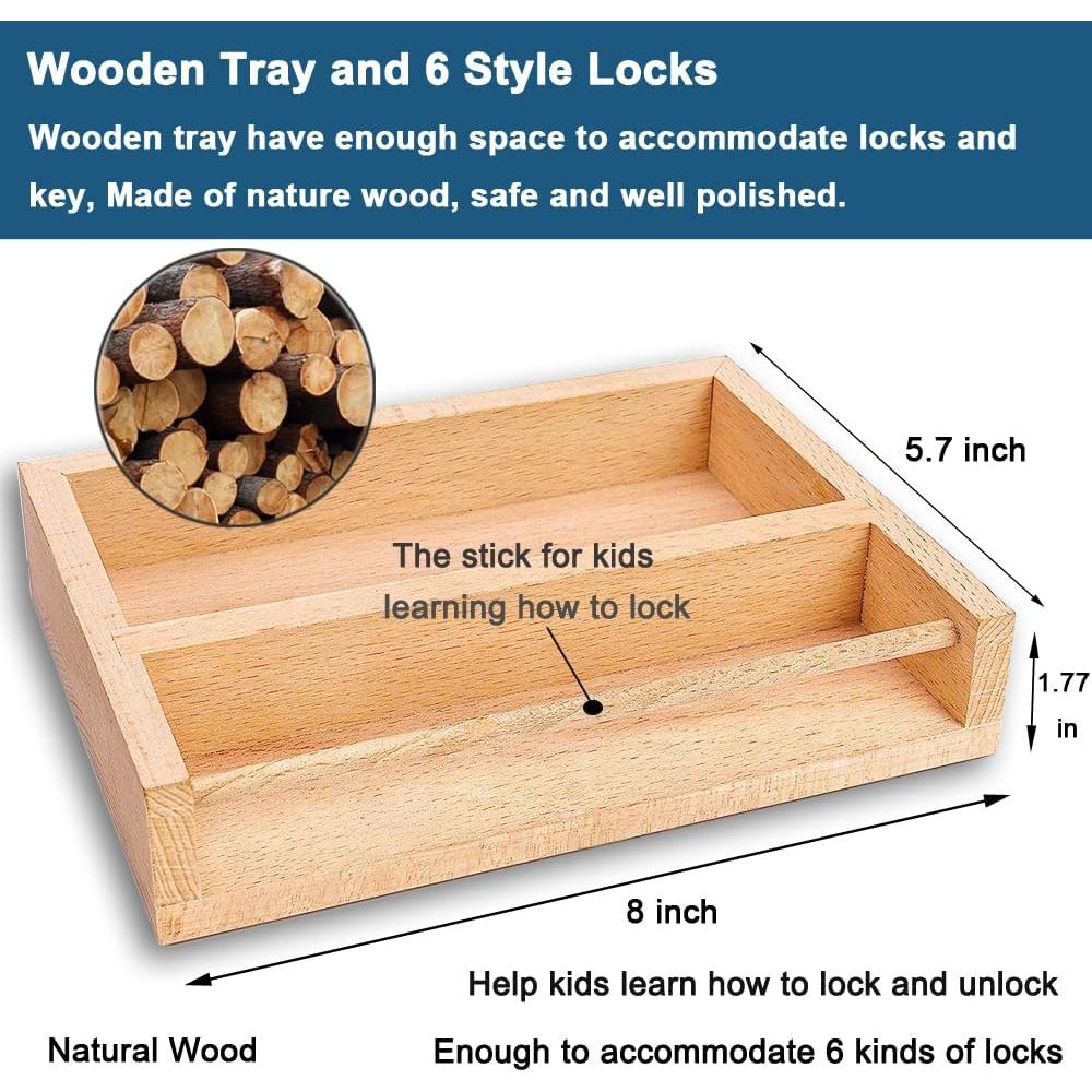 Juego Educativo Montessori Inslat de Llave y Cerradura 6 Estilos
