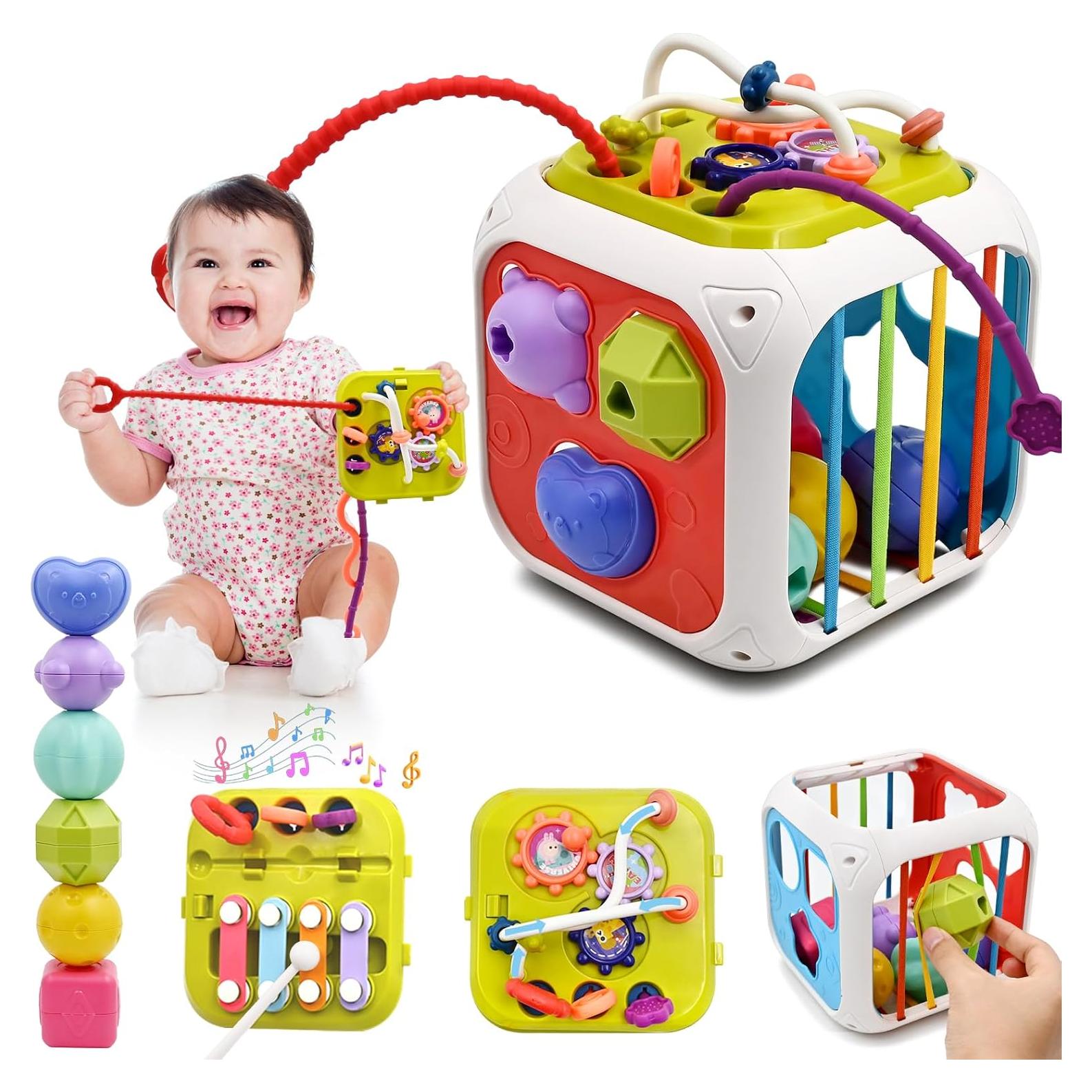 Cubo de Actividad Sensorial AiTuiTui 7 en 1 para Bebés