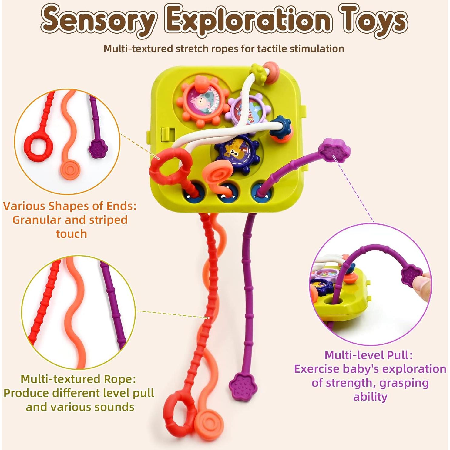 Cubo de Actividad Sensorial AiTuiTui 7 en 1 para Bebés