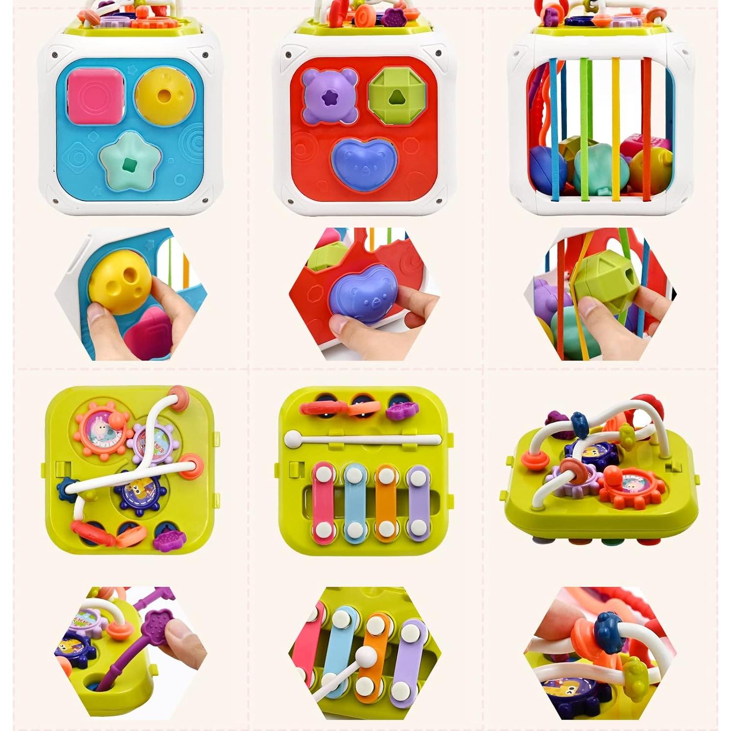 Cubo de Actividad Sensorial AiTuiTui 7 en 1 para Bebés