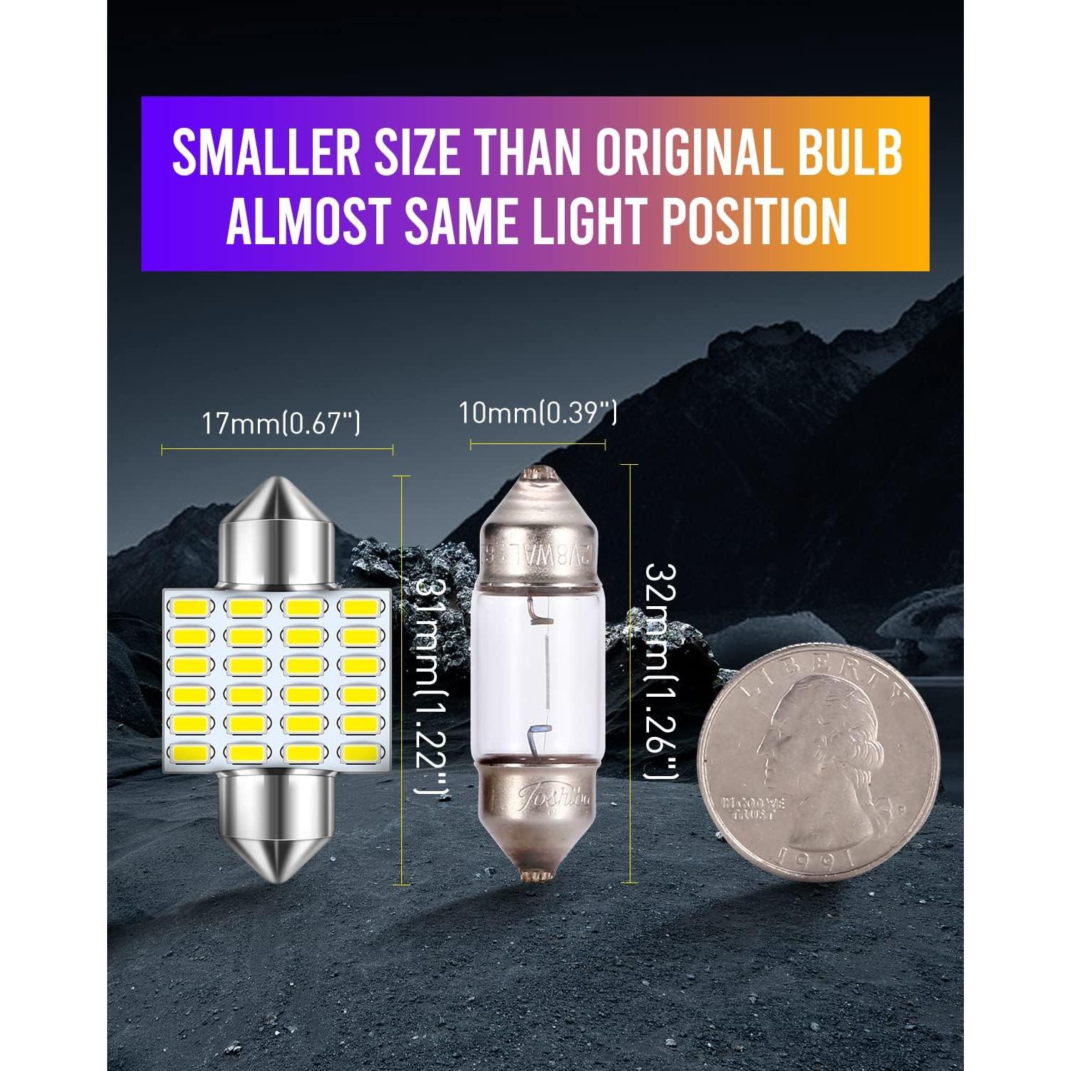 Bombillas LED LUYED DE3175 31mm Blanco Xenón 2 Piezas