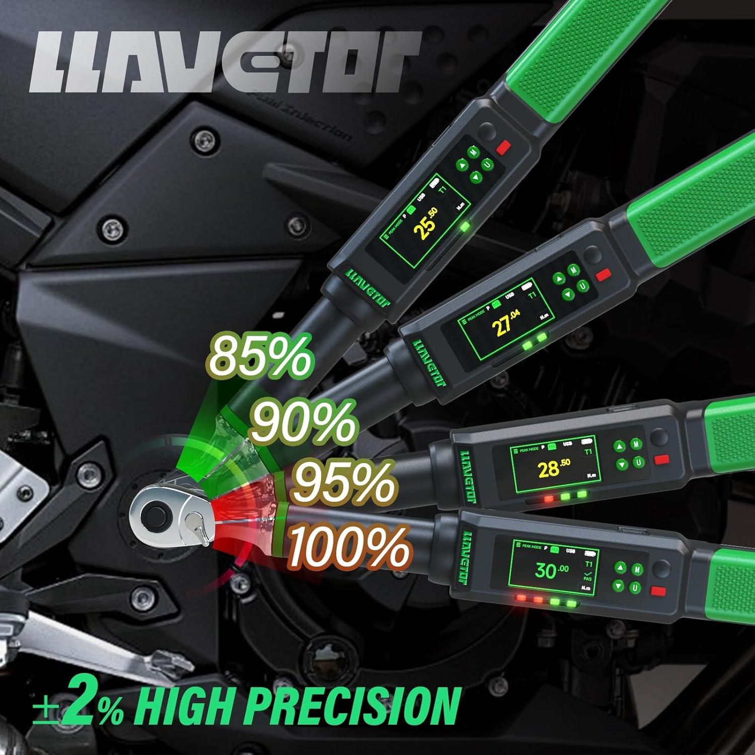 Llave de Torque Digital LLAVETOR dt22 3-60 N.m con Buzzer y LED