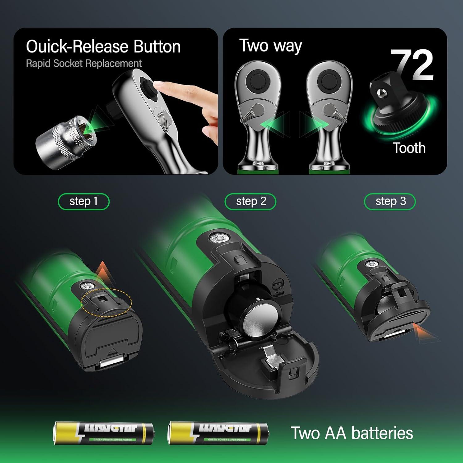 Llave de Torque Digital LLAVETOR dt22 3-60 N.m con Buzzer y LED