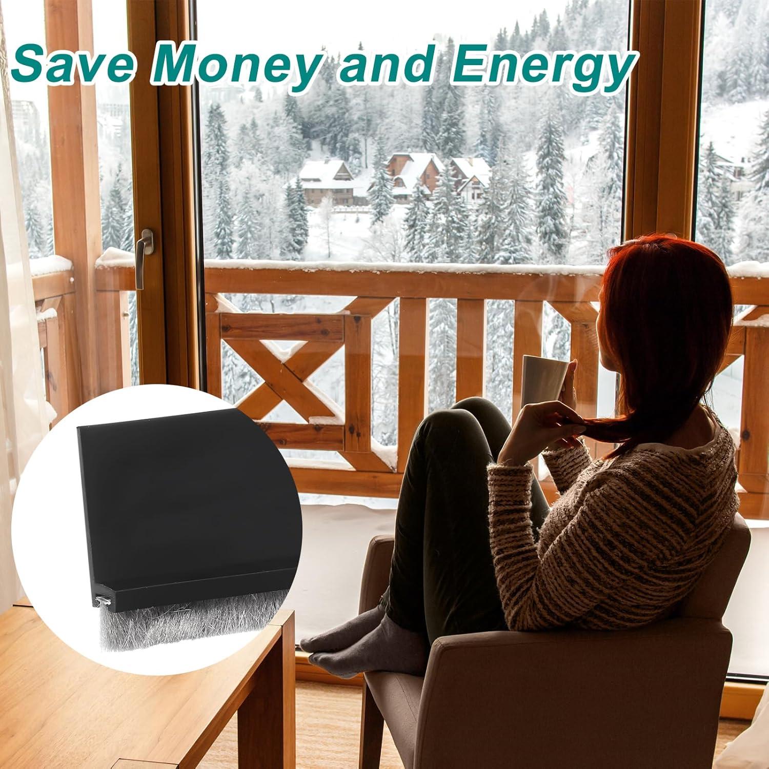 Barrera de Puerta uxcell 100 cm x 5 cm TPE Aislante Negro