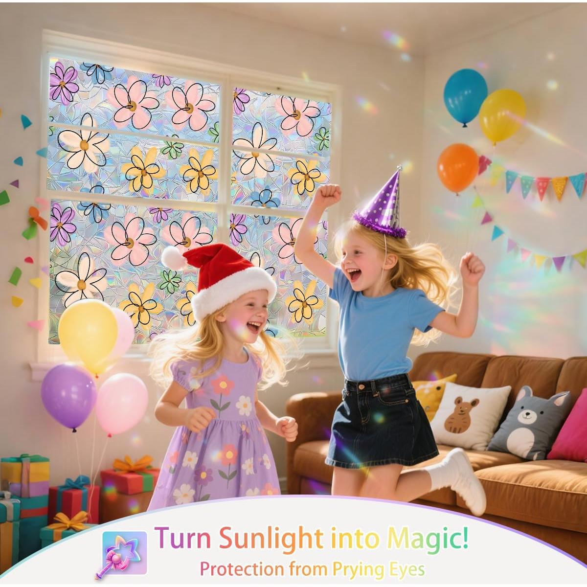 Película Decorativa de Privacidad Ohhvvow 44.5x199.4cm Flor