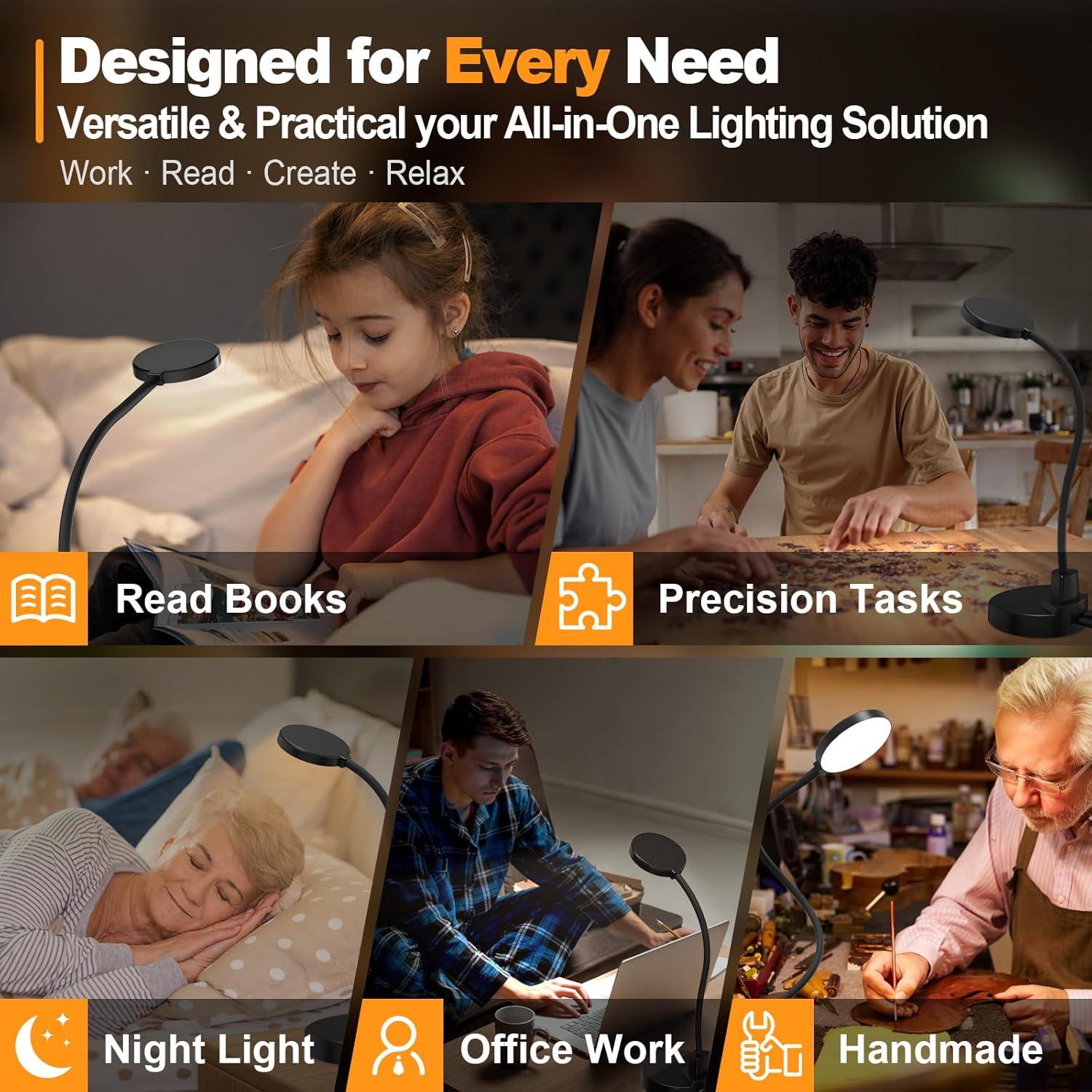 Lámpara de Escritorio LED ZAPLIT 15W Regulable con USB