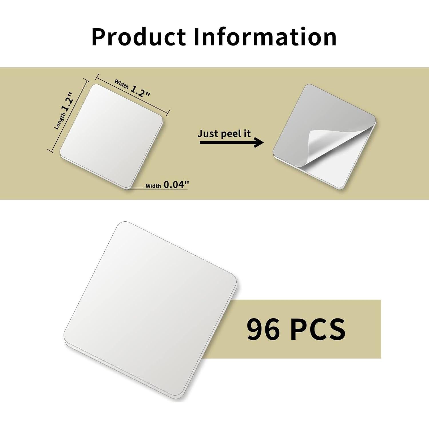 Cinta Adhesiva Doble Cara Art3d 96 Piezas 3.05cm x 3.05cm