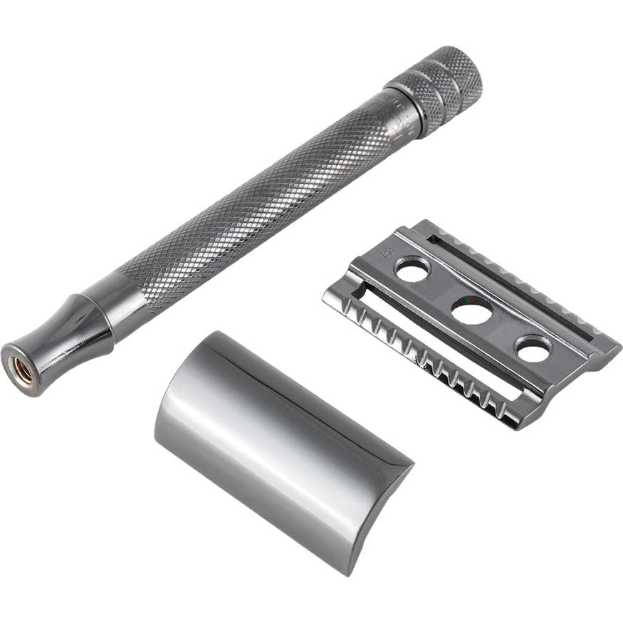 Maquinilla de Afeitar MERKUR 23B Doble Cuchilla Mango Largo Negro