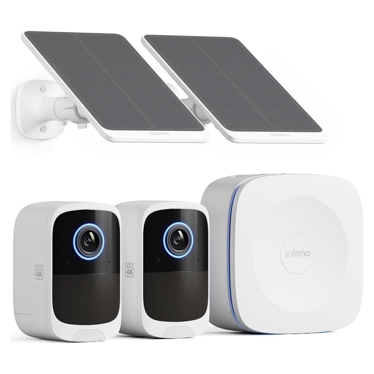 Cámaras de Seguridad Inalámbricas 4K Safemo con IA y Solar