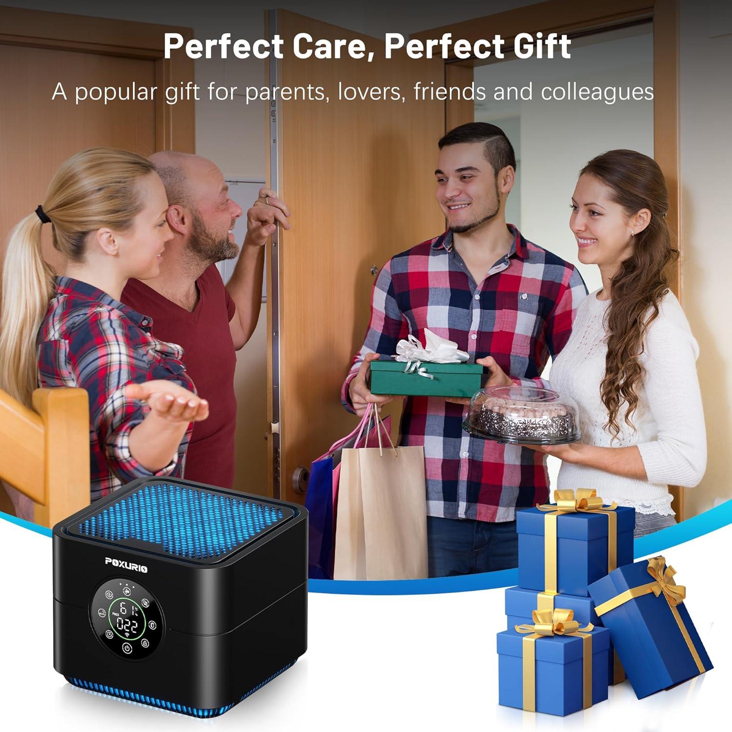 Purificador de Aire POXURIO H13 HEPA con Pantalla PM2.5 55.74 m²