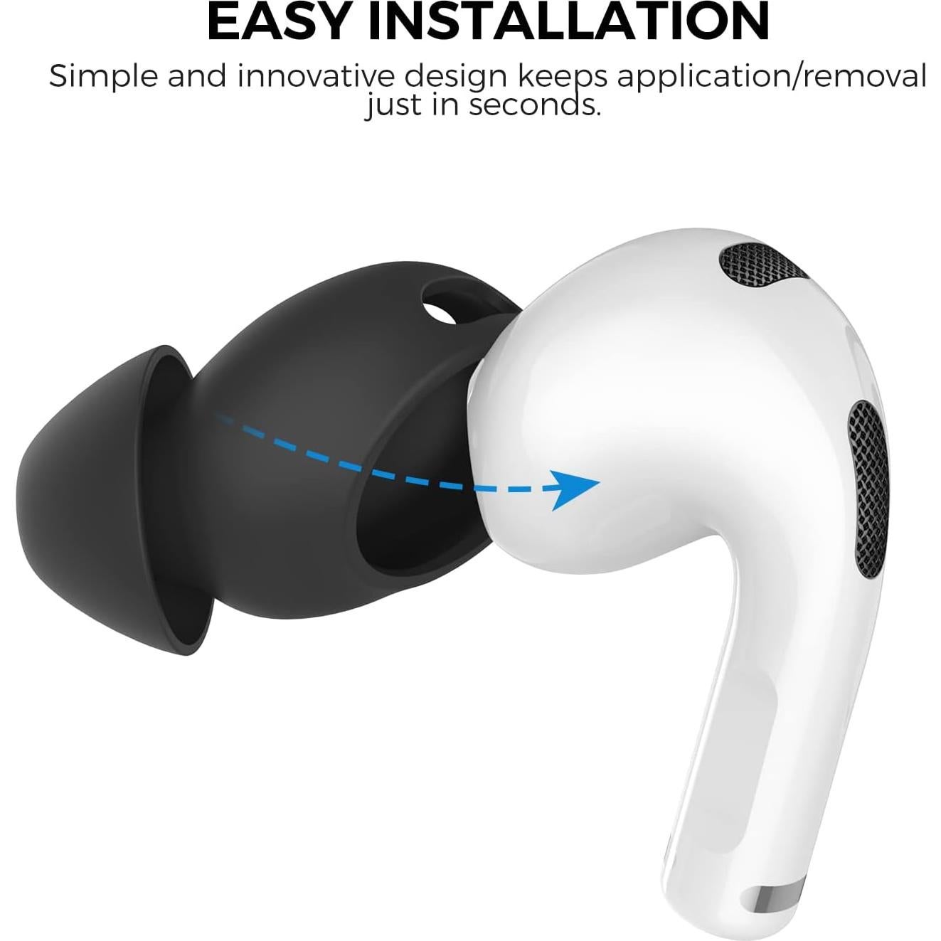 Tapones para Oídos de Silicona AhaStyle para AirPods 3 - 4 Pares