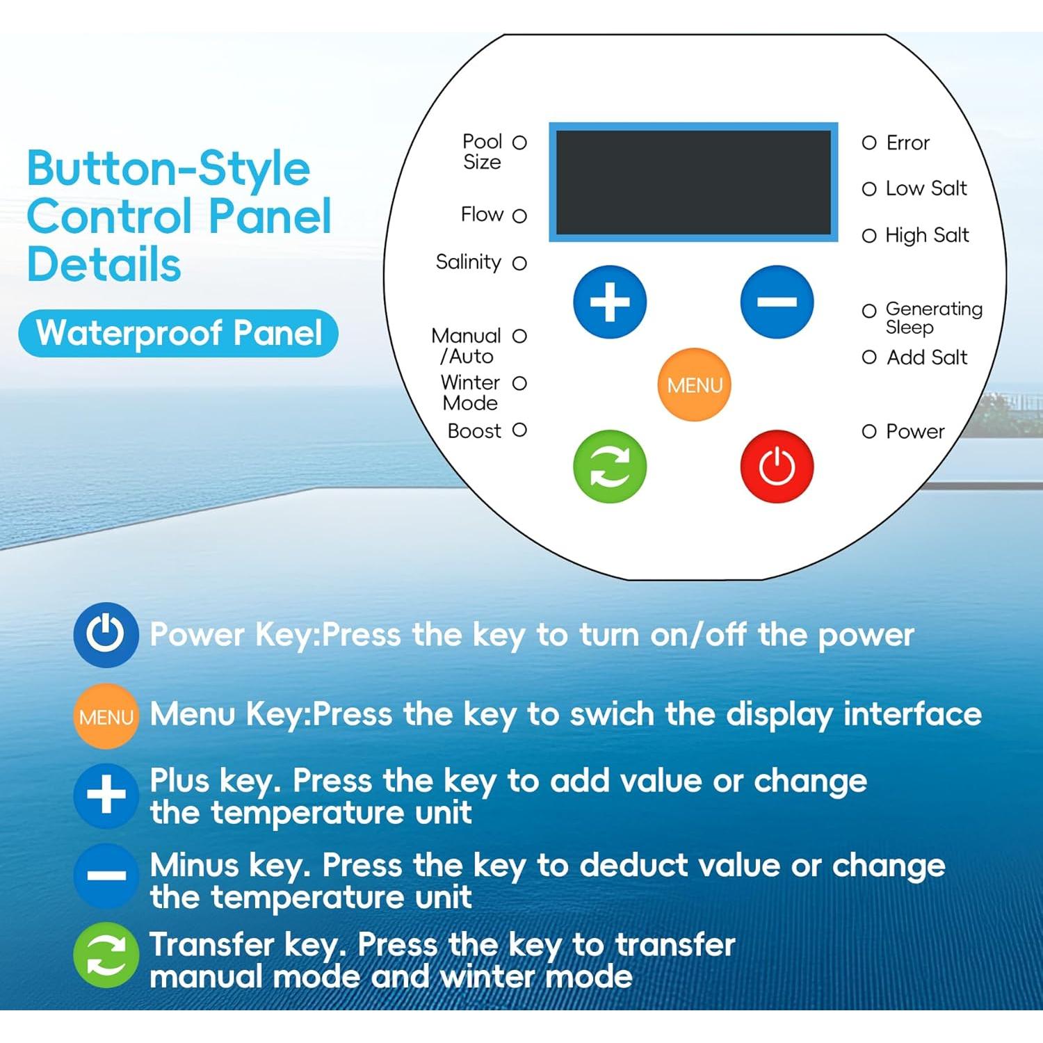 Clorador de Agua Salada SWIMPULSE SPMA05 para Piscinas 18927L