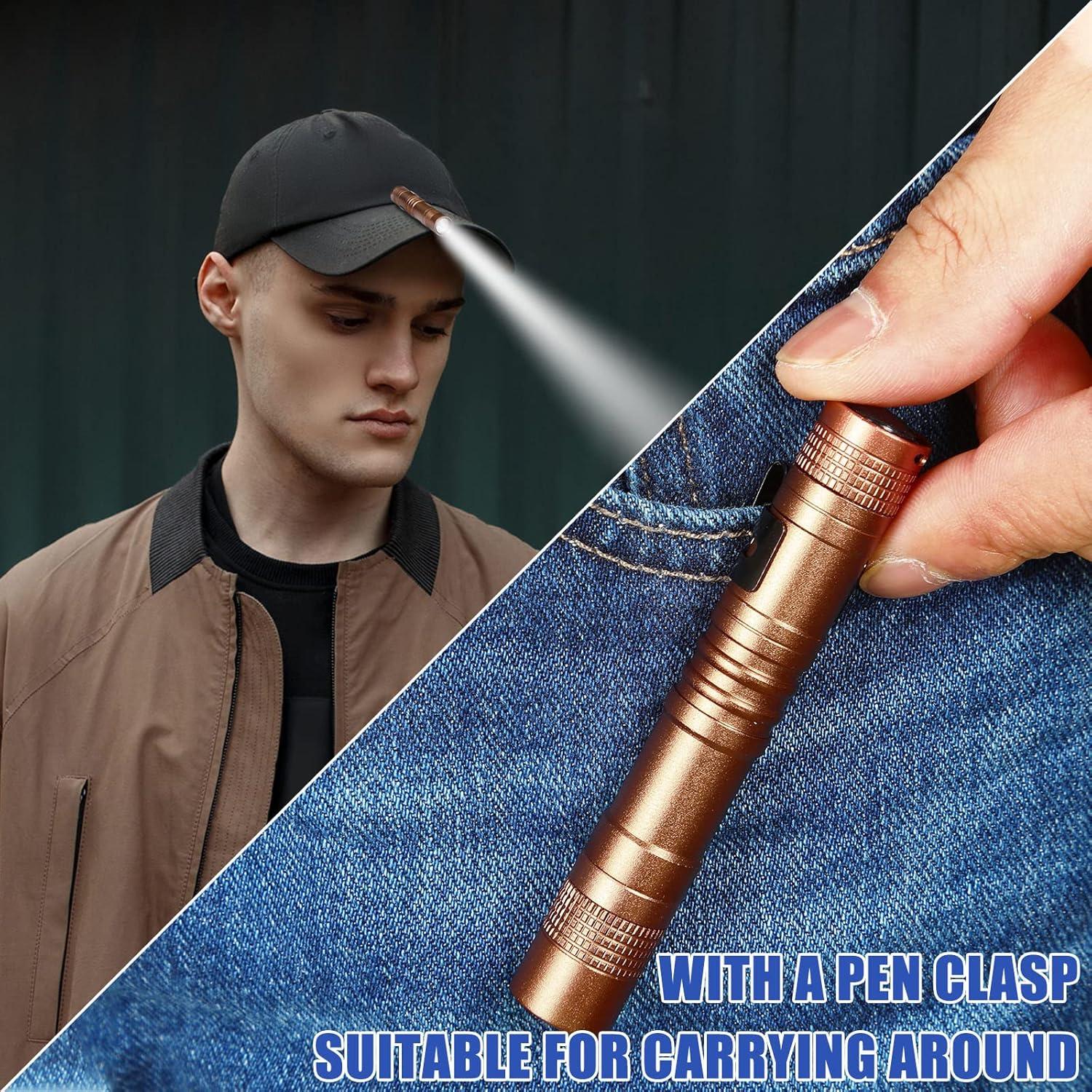 Hortsun 10 Linternas Mini LED con Clip 9 cm - Regalo Día del Padre