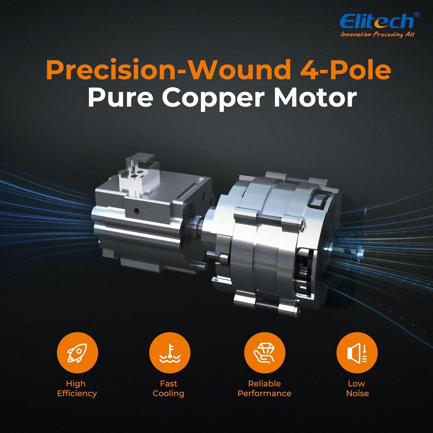 Bomba de Vacío Elitech NVP-3 3 CFM 1.5L/S 1/2HP para HVAC