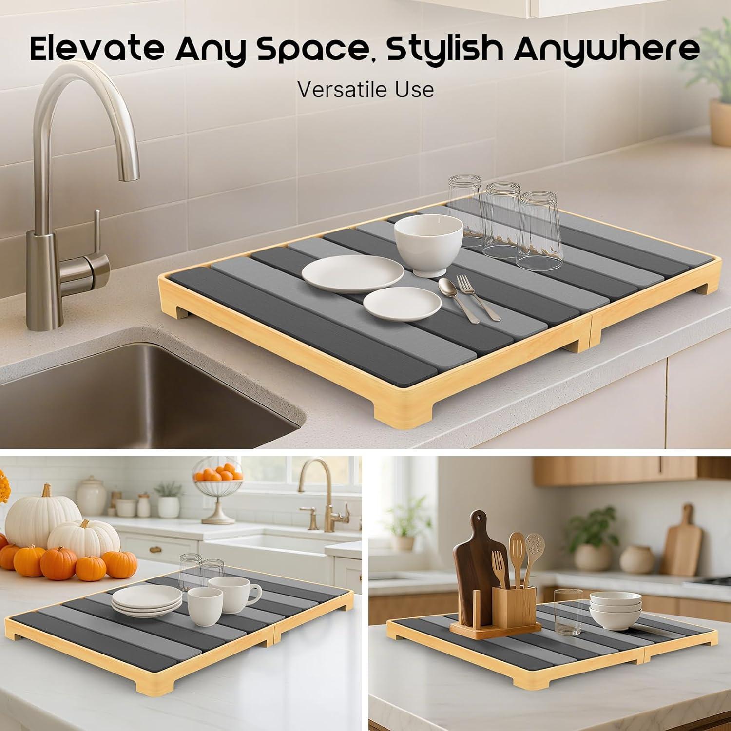 Alfombrilla de Secado de Platos ArtyCozy 61x41 cm Plegable