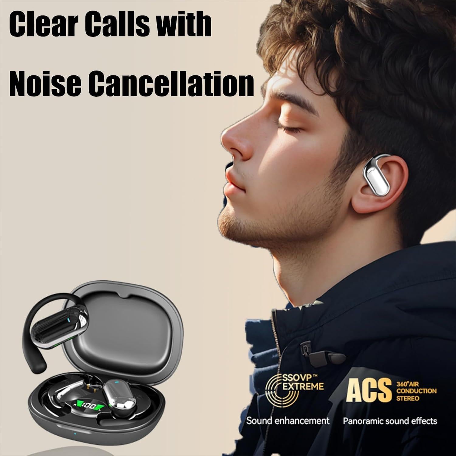 Auriculares Traductores AI Haiseire Q16S Bluetooth Negro