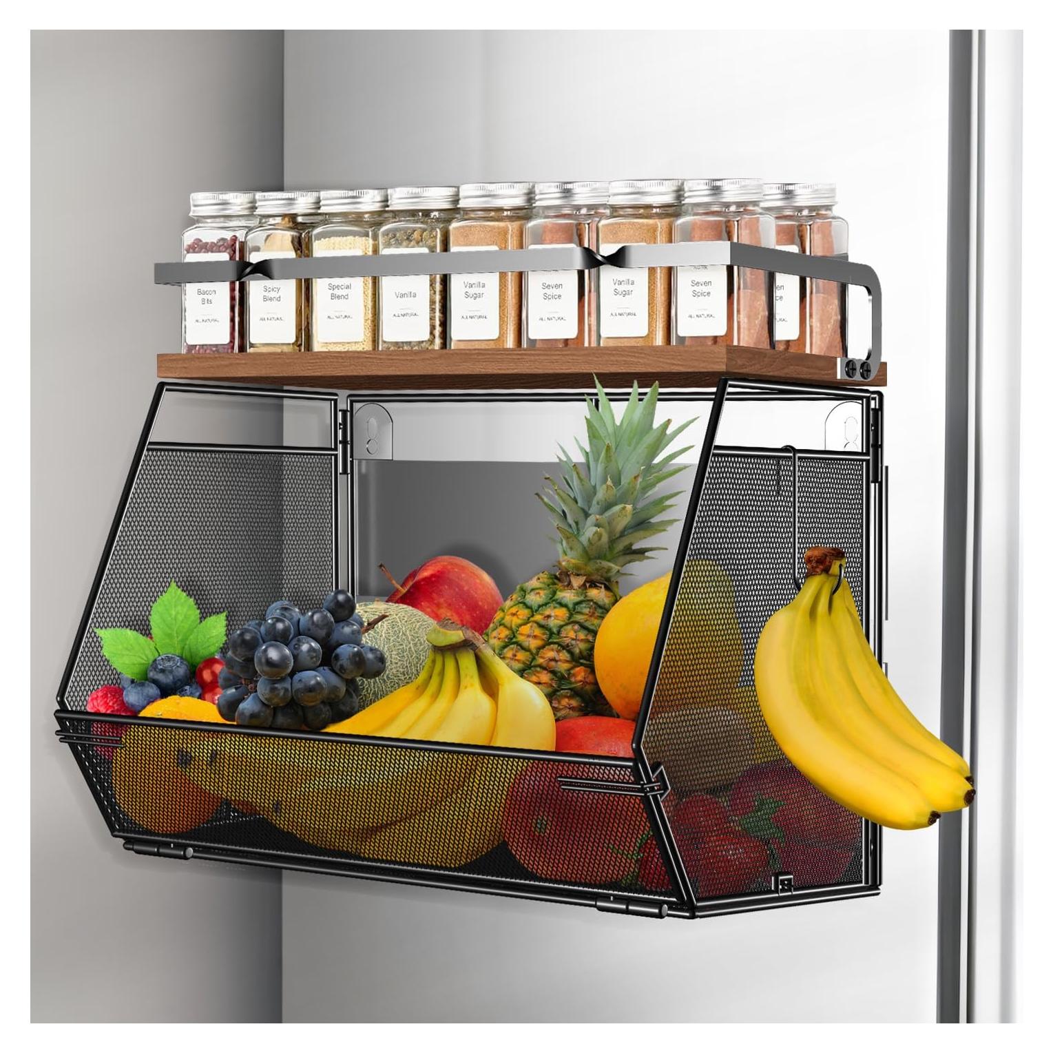 Estante Magnético Homecor para Refrigerador - Organizador de Cocina