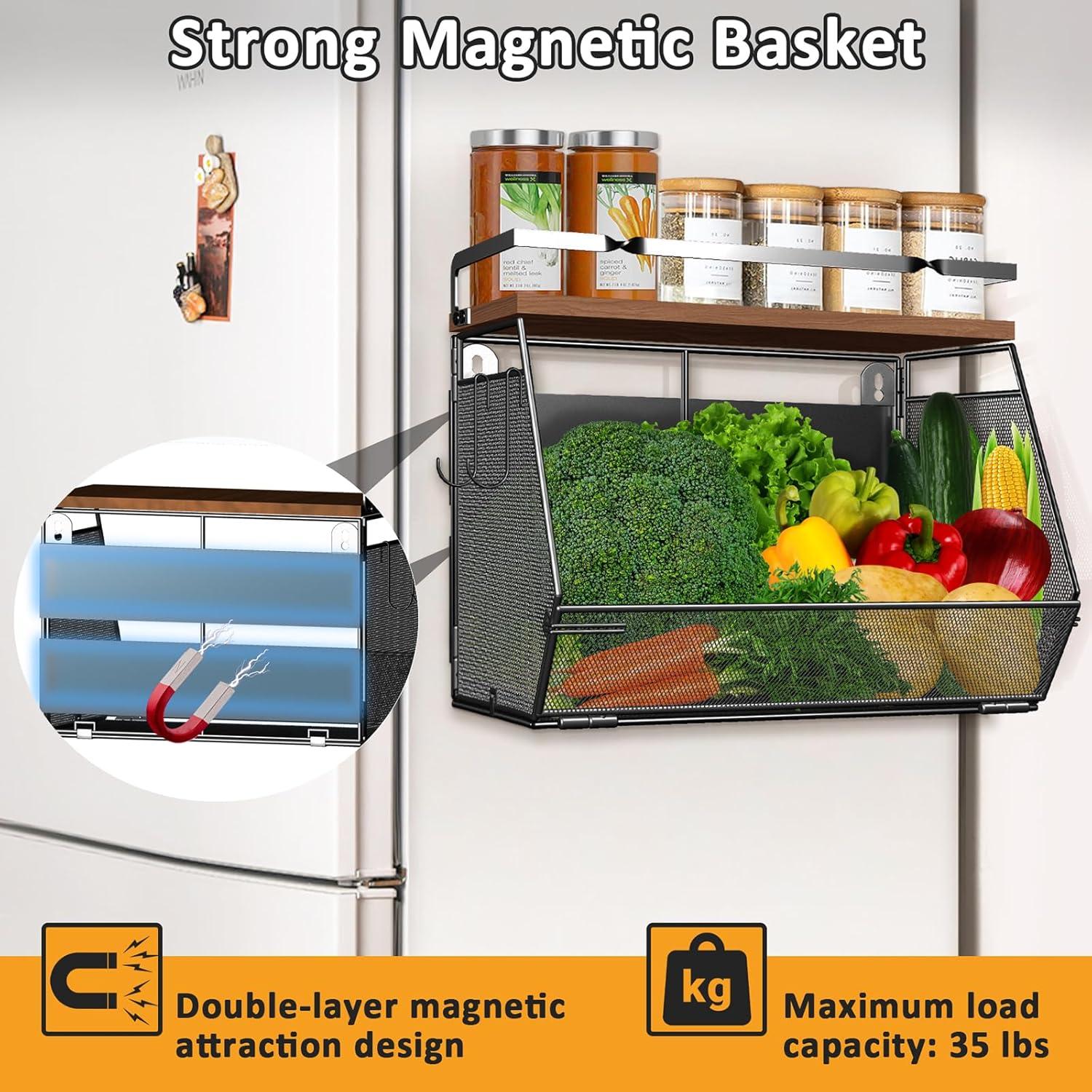Estante Magnético Homecor para Refrigerador - Organizador de Cocina
