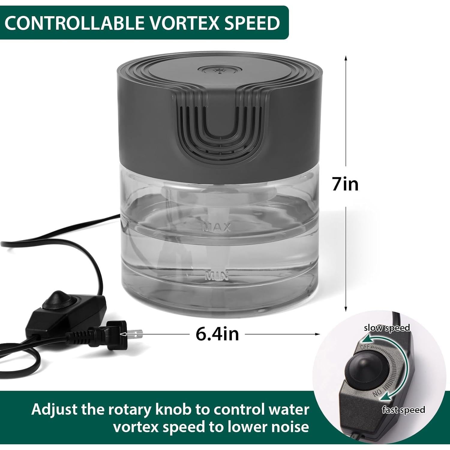 Purificador de Aire de Agua Oxyvana Gris 1300ml Silencioso