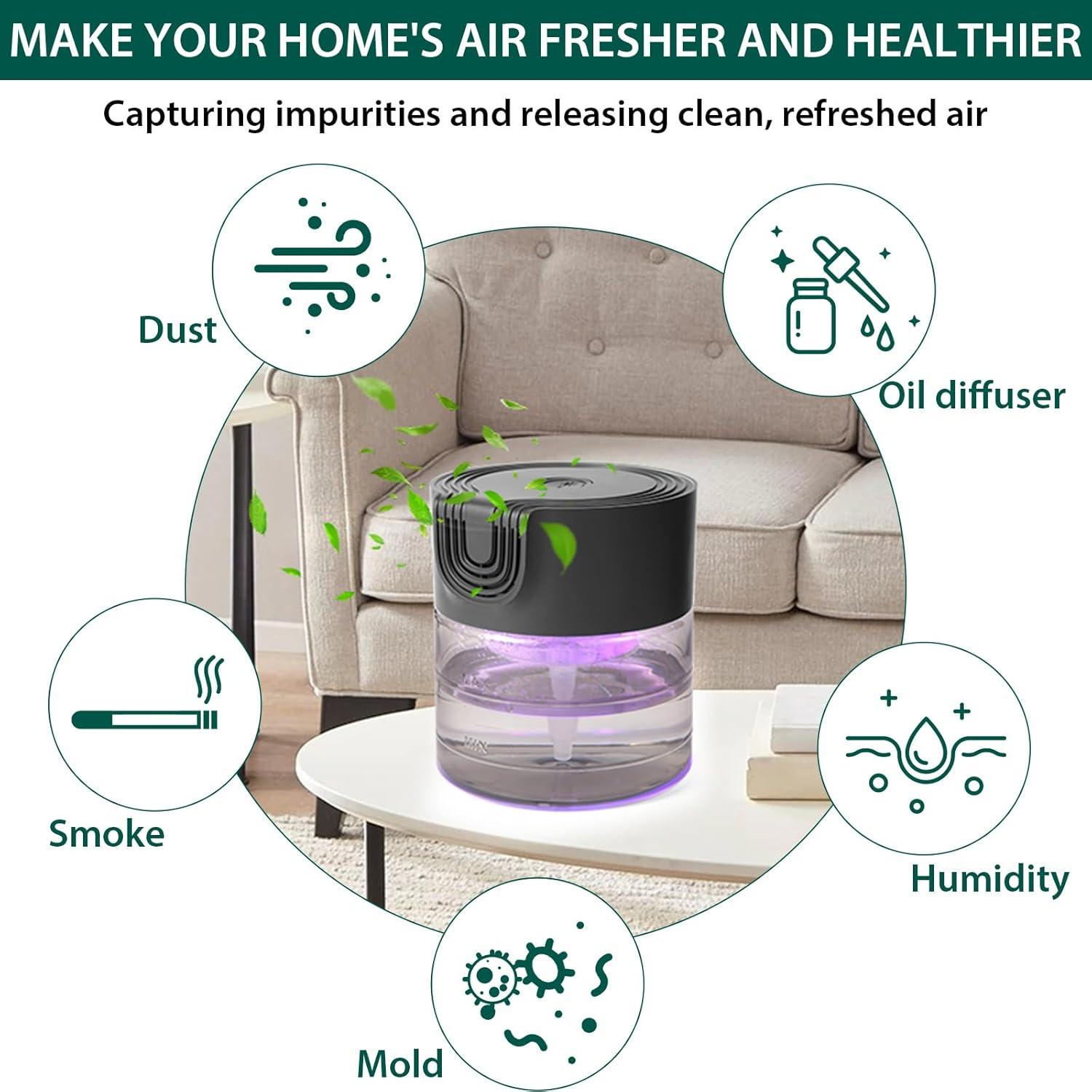 Purificador de Aire de Agua Oxyvana Gris 1300ml Silencioso