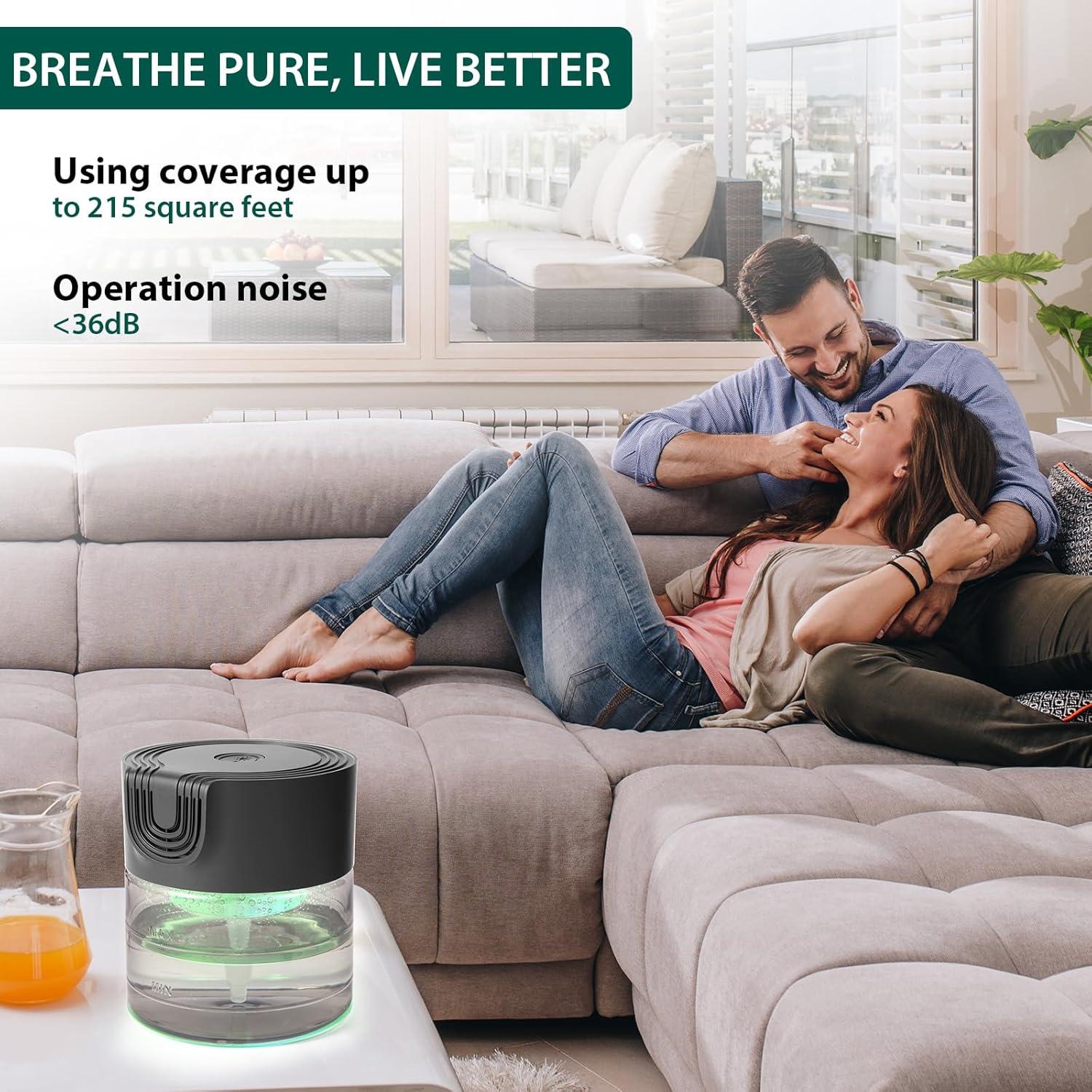 Purificador de Aire de Agua Oxyvana Gris 1300ml Silencioso