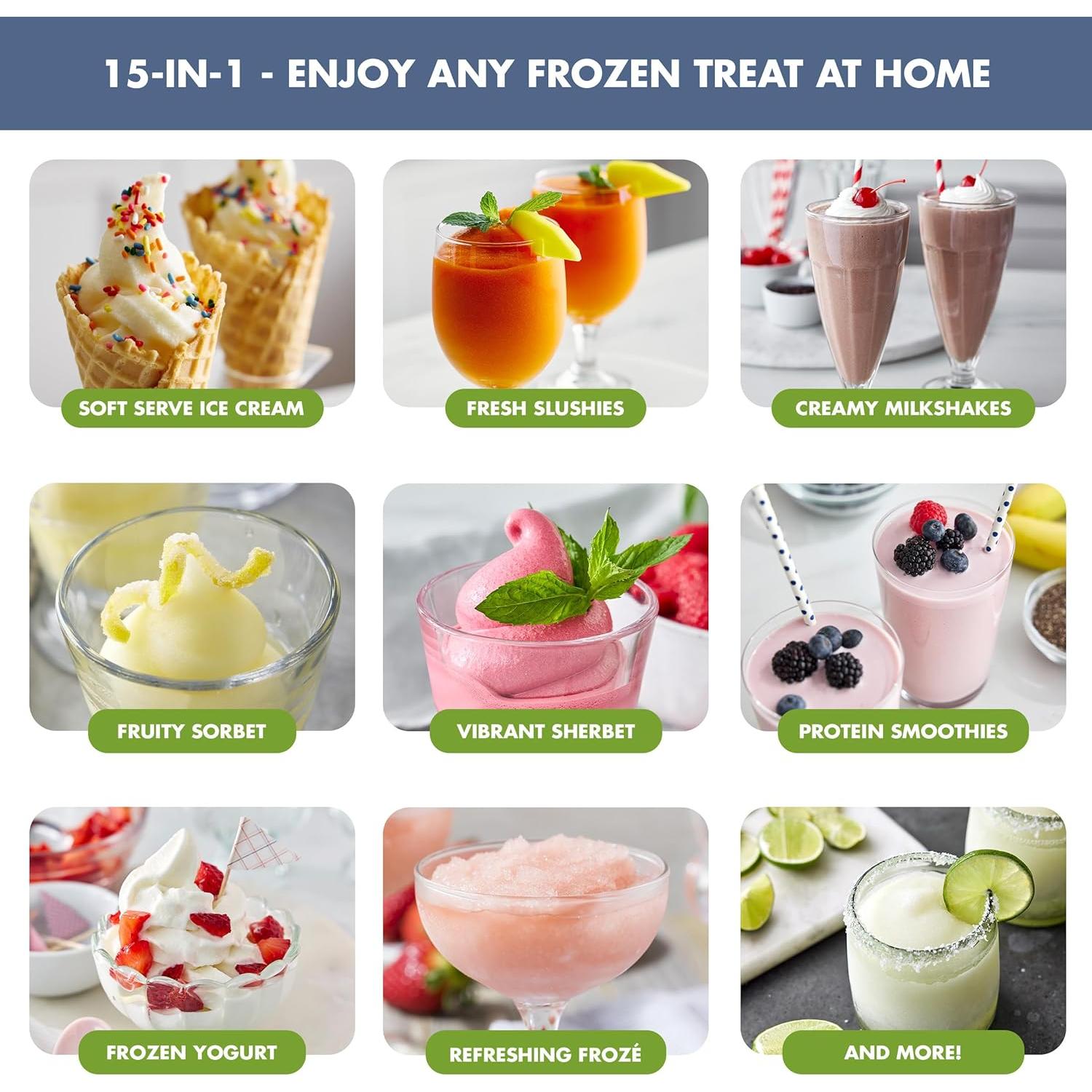 Máquina de Helados GreenPan Frost 15-en-1 1.89L Azul Berrie