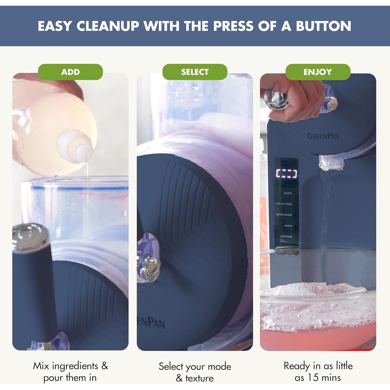 Máquina de Helados GreenPan Frost 15-en-1 1.89L Azul Berrie