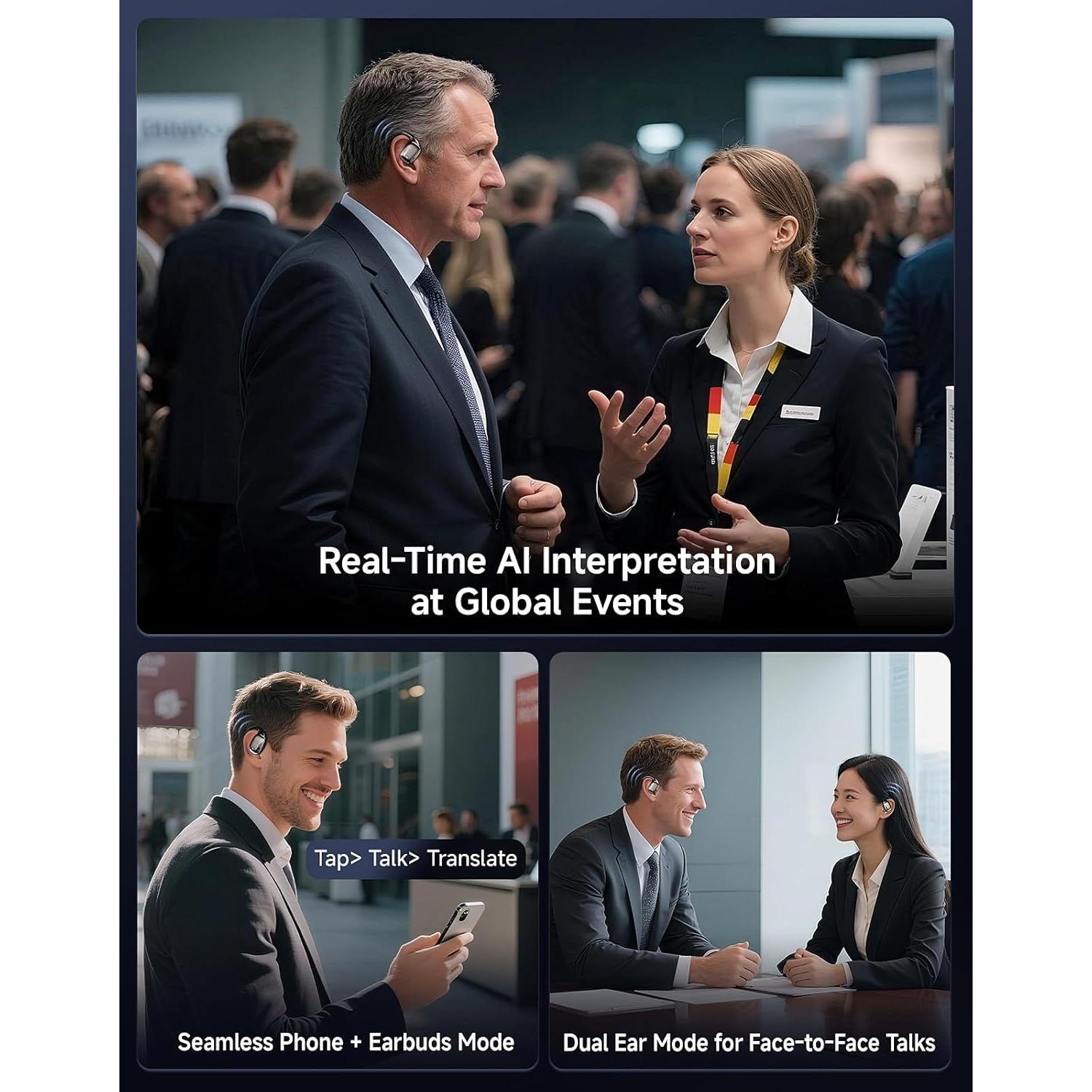 Auriculares Inalámbricos de Traducción AI JOYHOOD 144 Idiomas