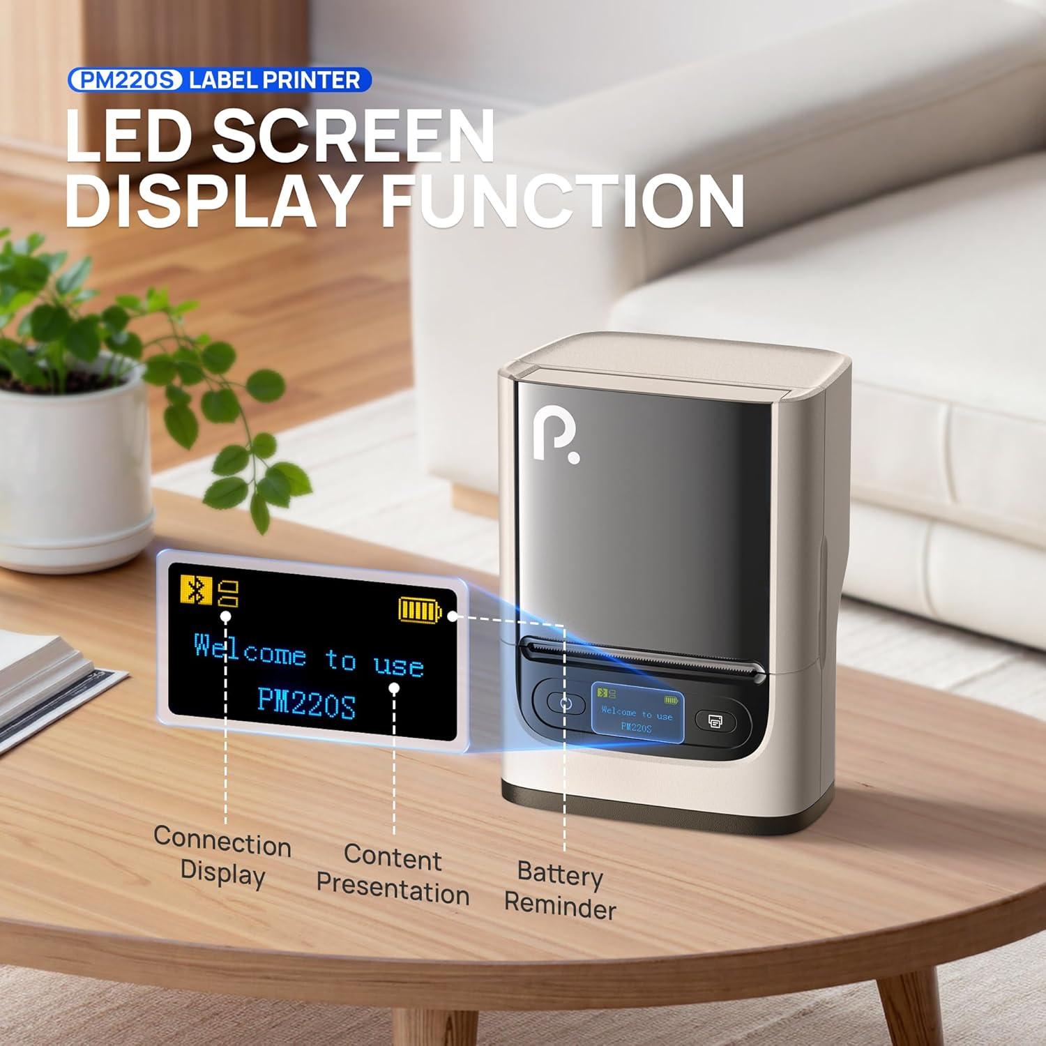 Impresora Térmica Portátil POLONO PM220S Bluetooth 2" Beige