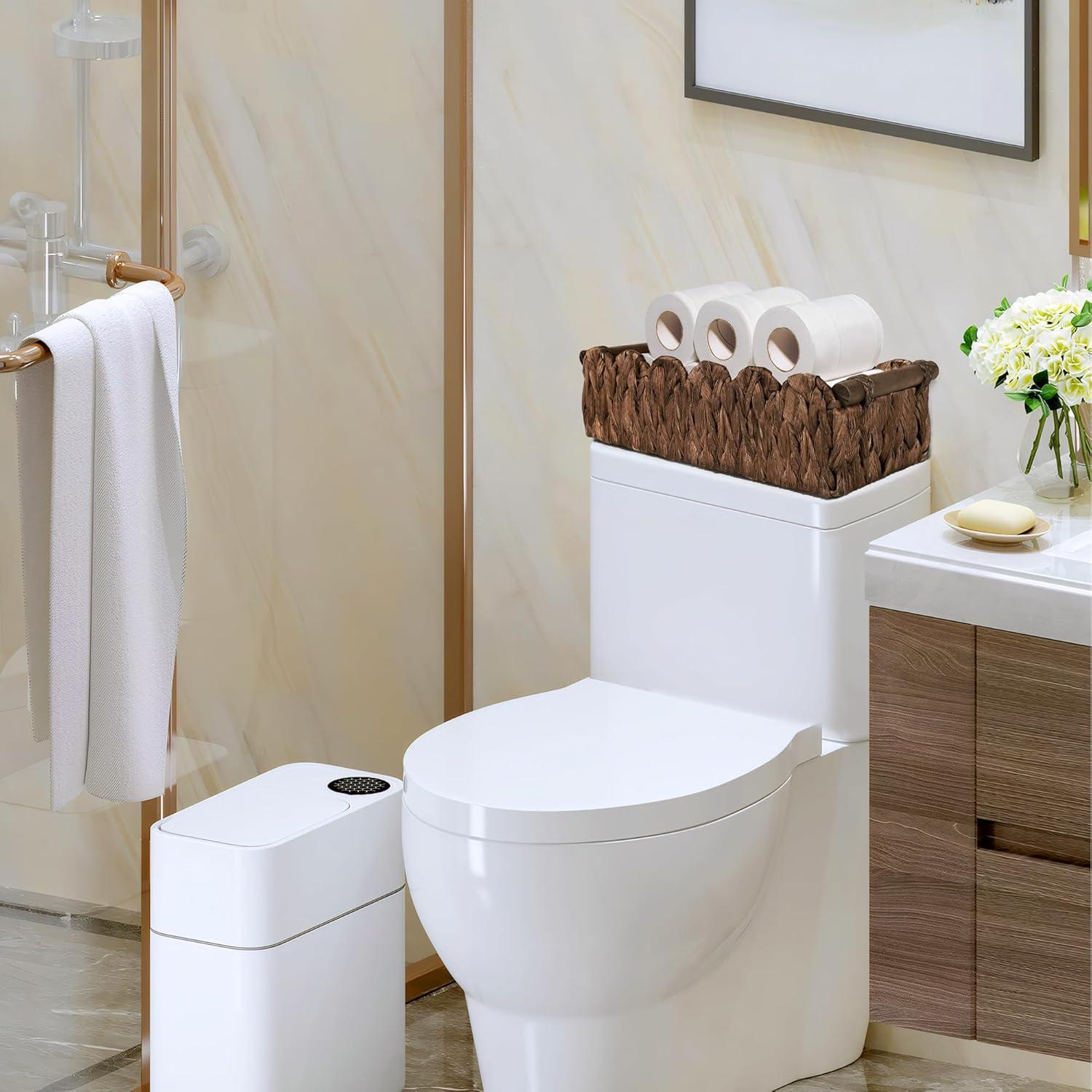 Cesta de Almacenamiento TIMMIUWU de Juncos de Agua Marrón