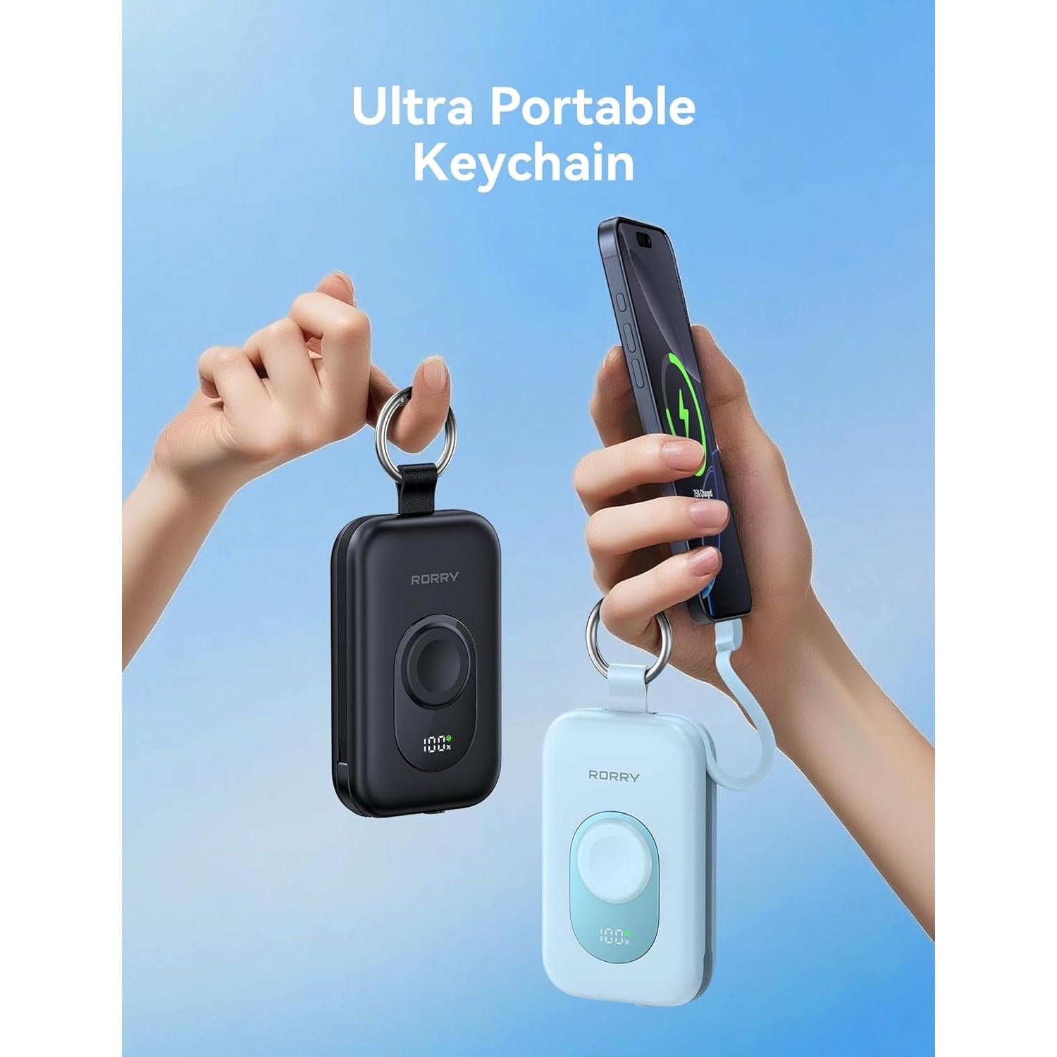 Cargador Portátil RORRY 20000mAh PD 30W Carga Rápida Negro