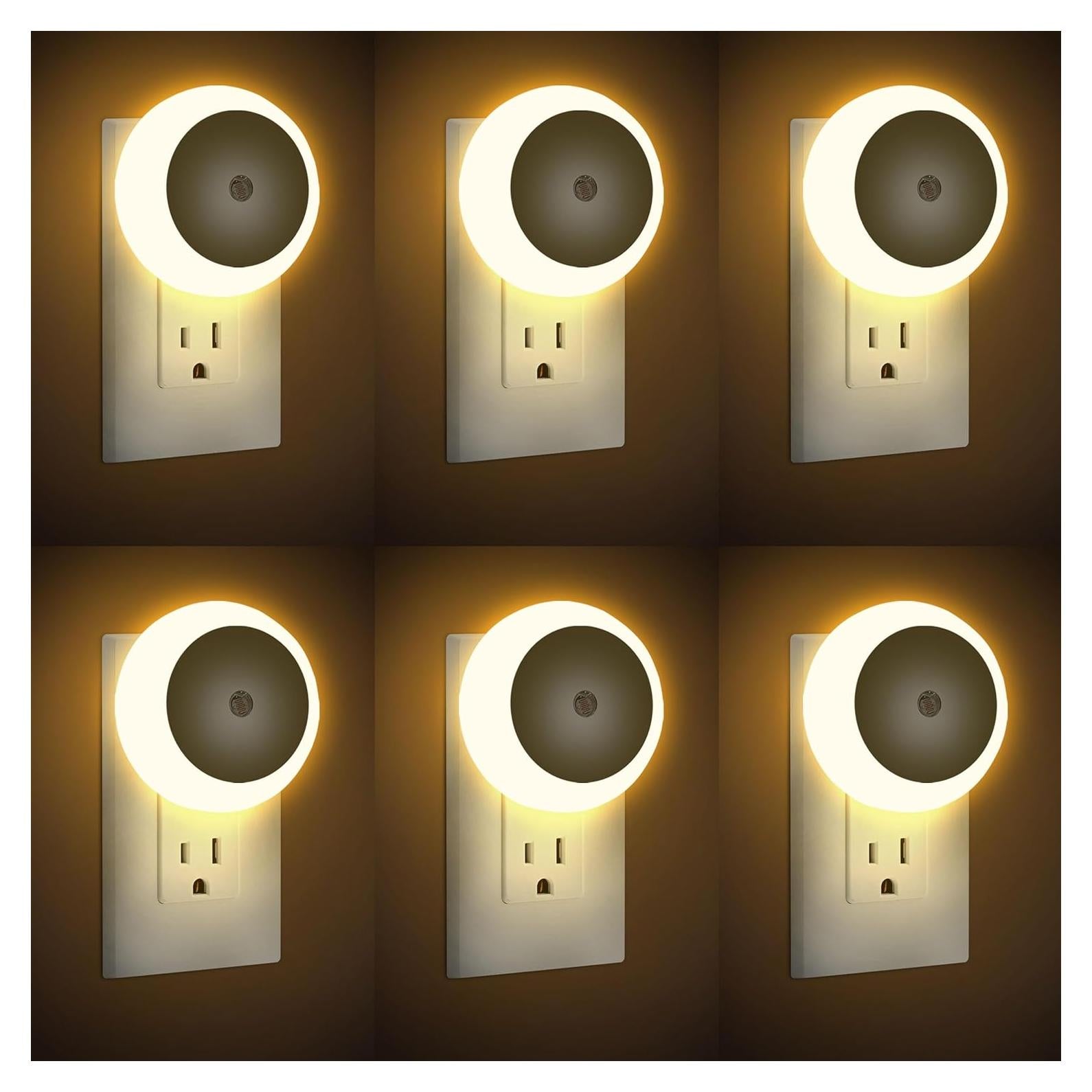 Luces Nocturnas LED 6 Paquetes Jedqlnye con Sensor Automático