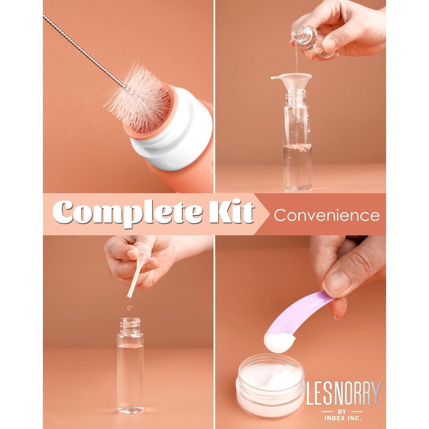 Conjunto de Botellas de Silicona para Viaje Lesnorry 17 Pack TSA