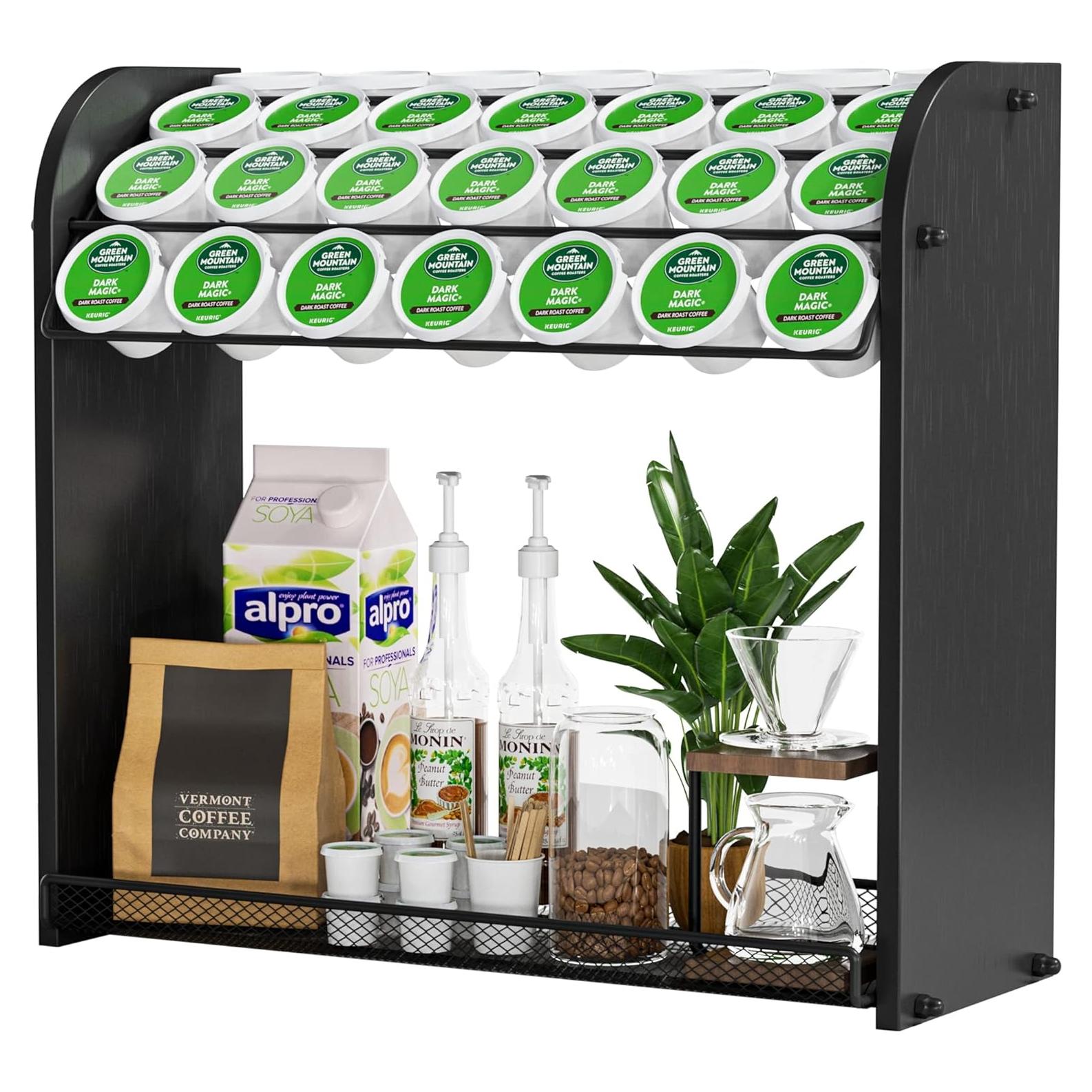 Soporte para cápsulas de café Lixple - Organizador negro 28 K