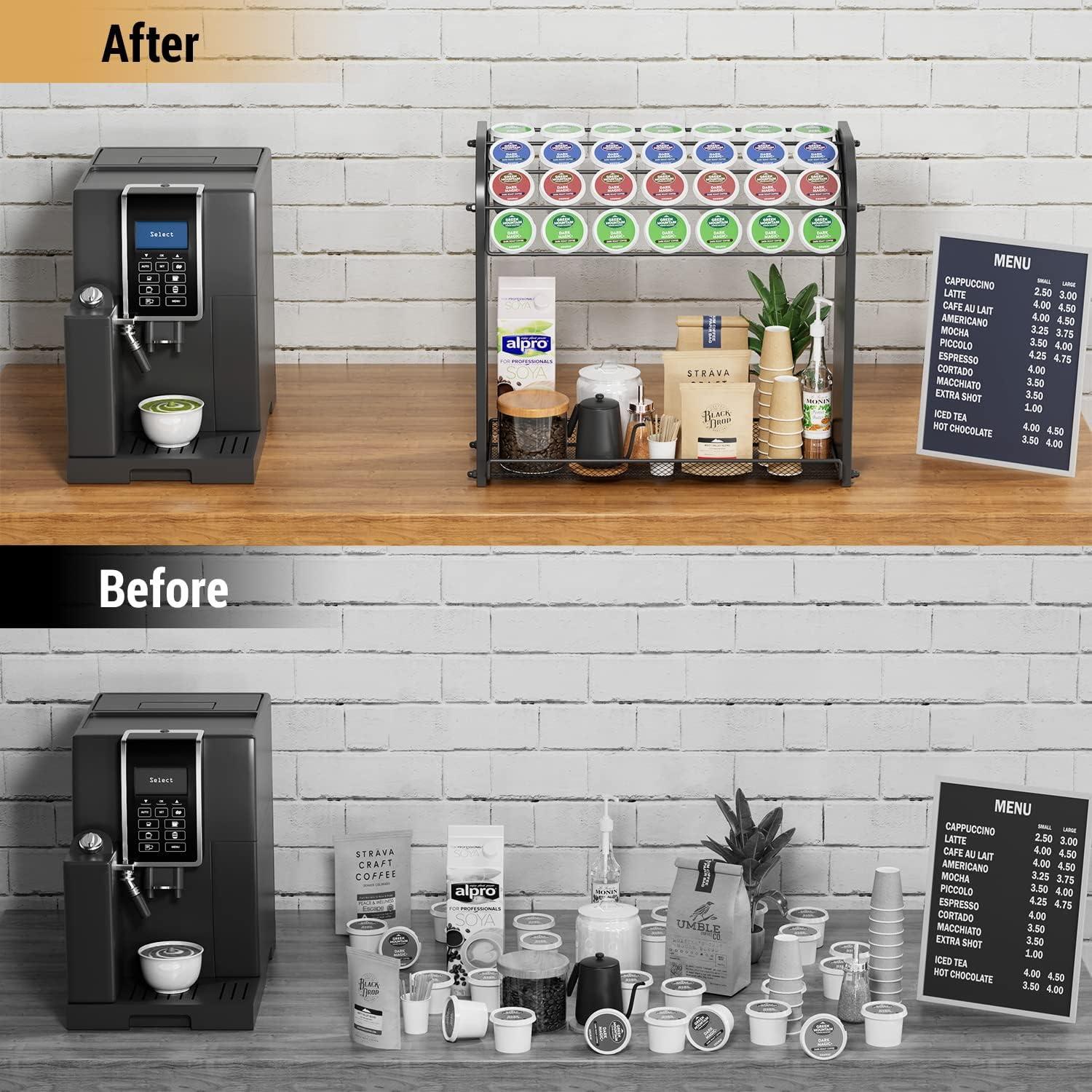 Soporte para cápsulas de café Lixple - Organizador negro 28 K