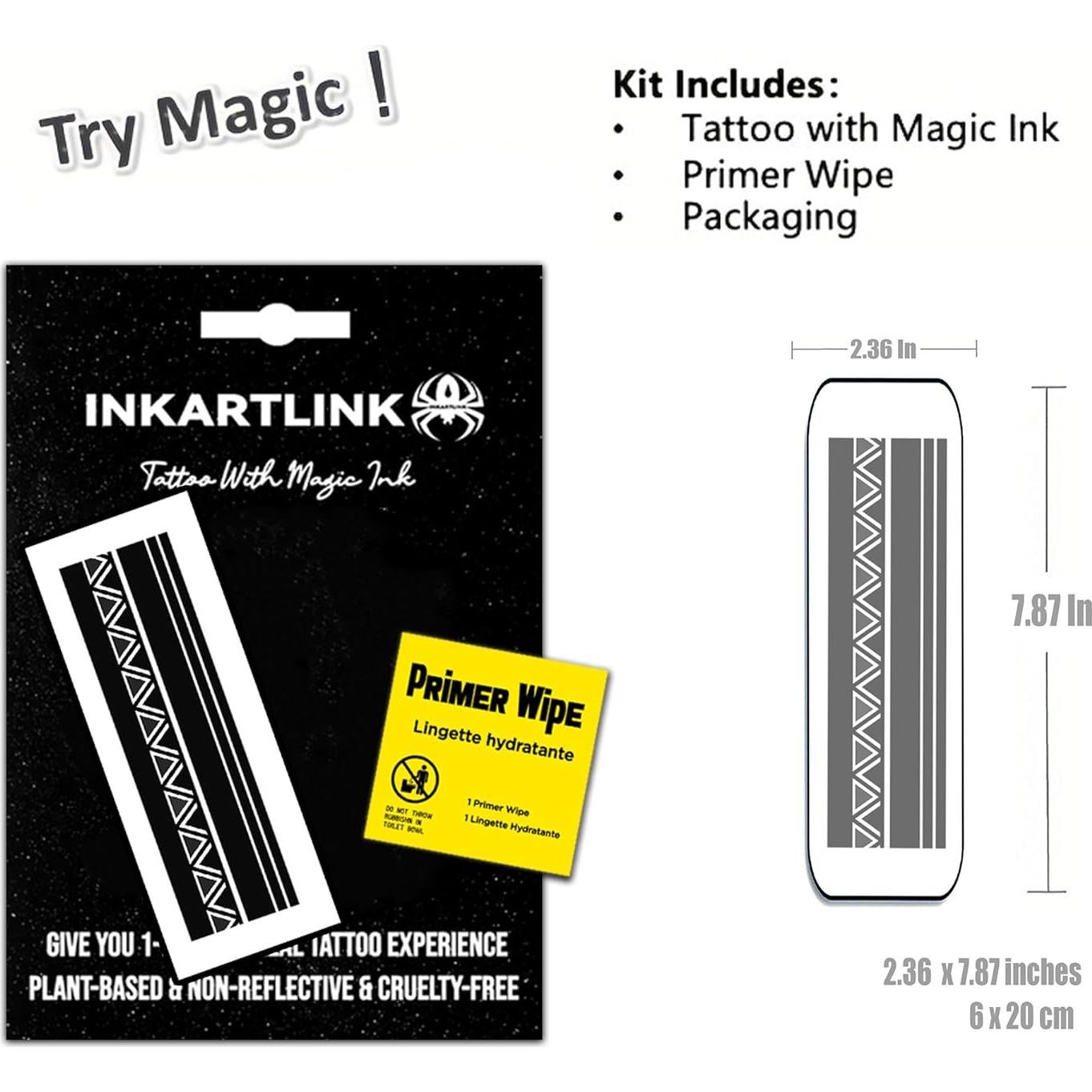 Tatuajes Temporales Realistas INKARTLINK Brazalete 1