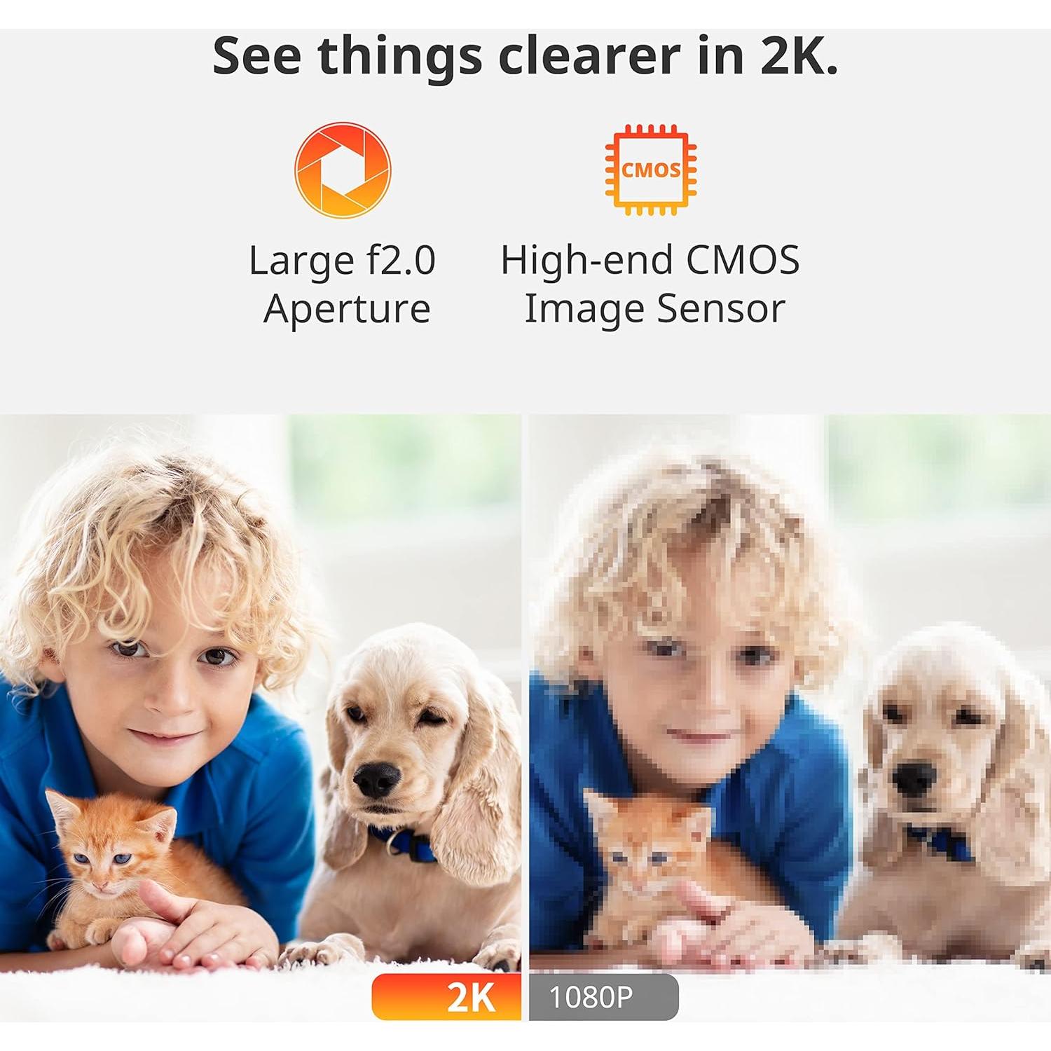 Cámara de Seguridad Interior SwitchBot 2K 3MP Wi-Fi 360°