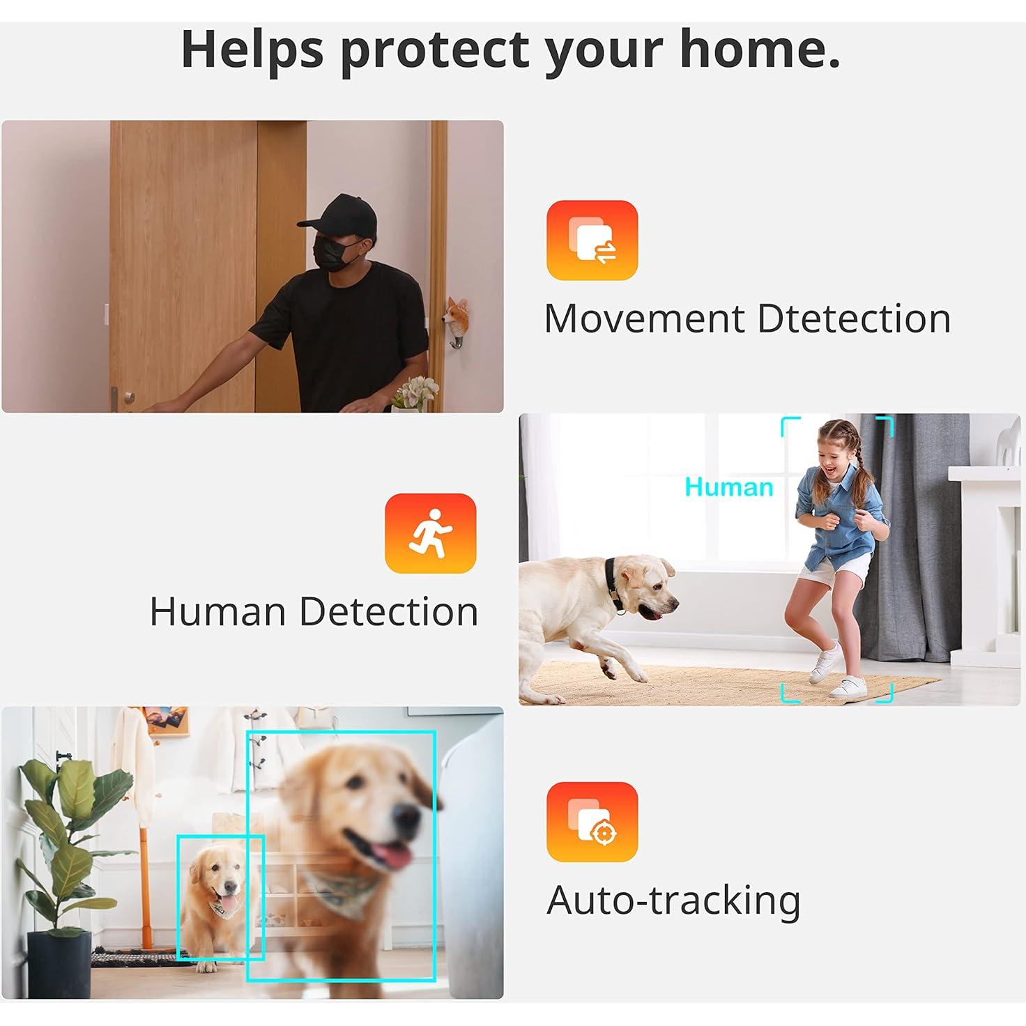 Cámara de Seguridad Interior SwitchBot 2K 3MP Wi-Fi 360°