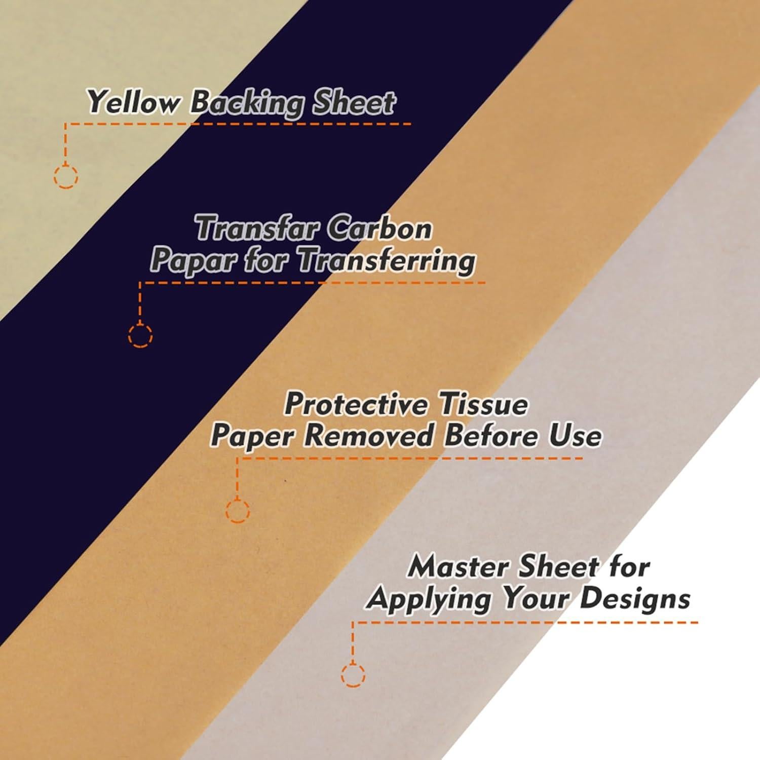 Papel de Transferencia de Tatuaje Rayyl - 50 Hojas A4 4 Capas