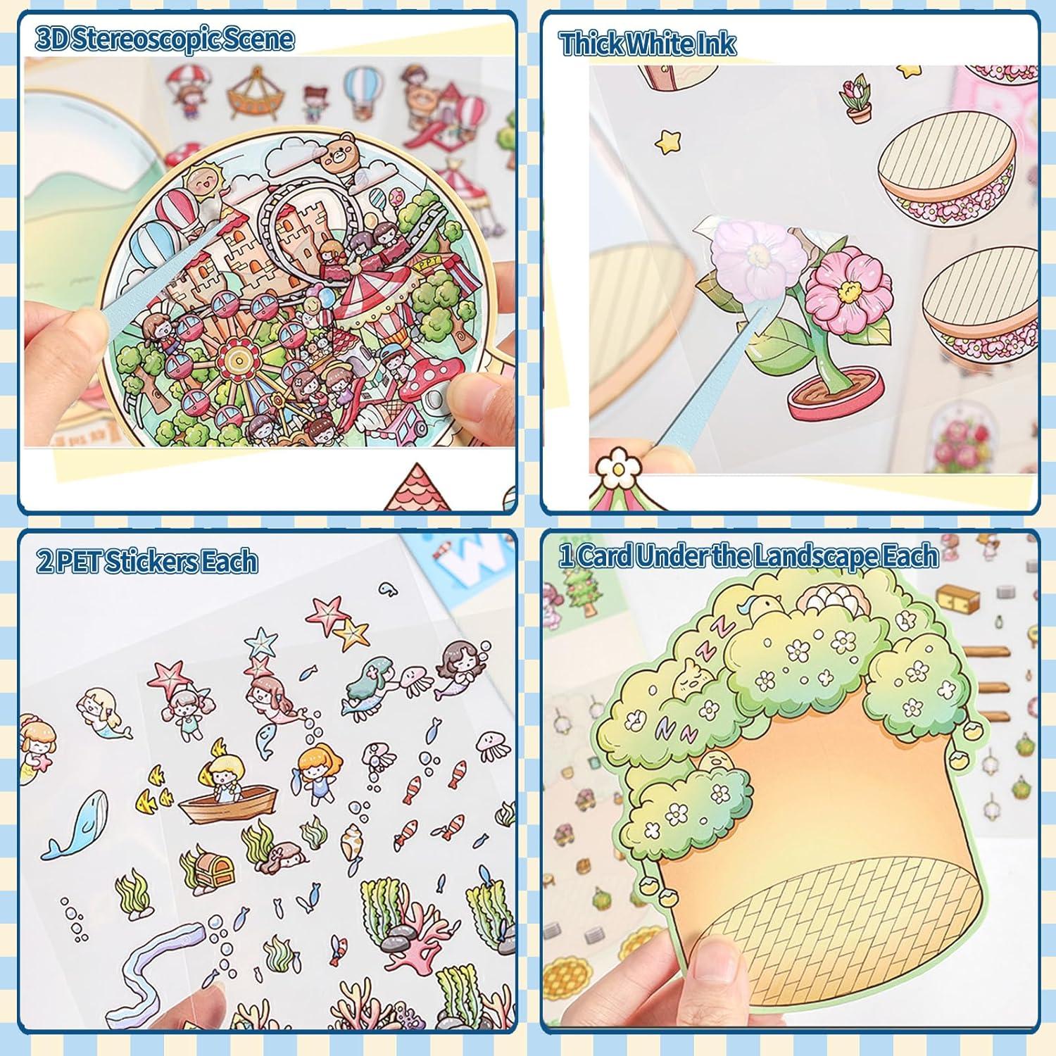 Pegatinas 3D WSSJHYY - 8 Conjuntos de Animales para Alivio del Estrés