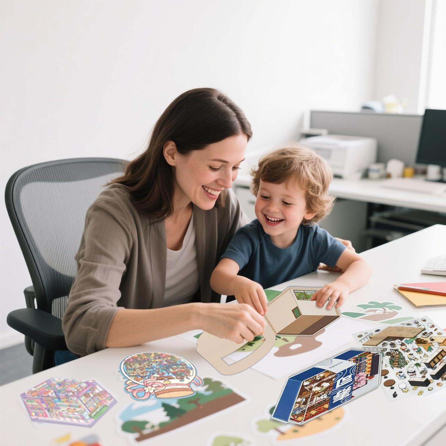 Pegatinas 3D WSSJHYY - 8 Conjuntos de Animales para Alivio del Estrés