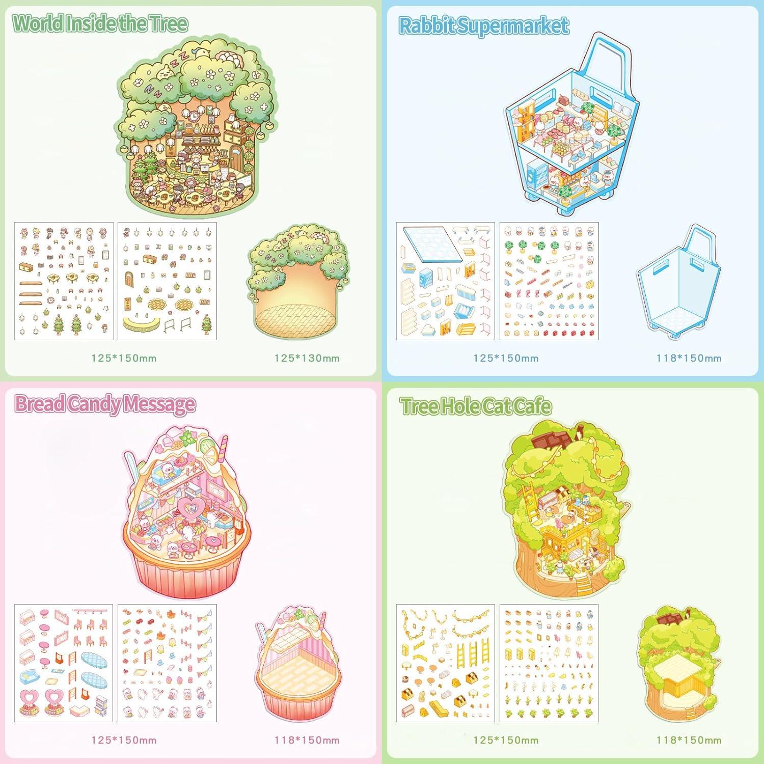 Pegatinas 3D WSSJHYY - 8 Conjuntos de Animales para Alivio del Estrés