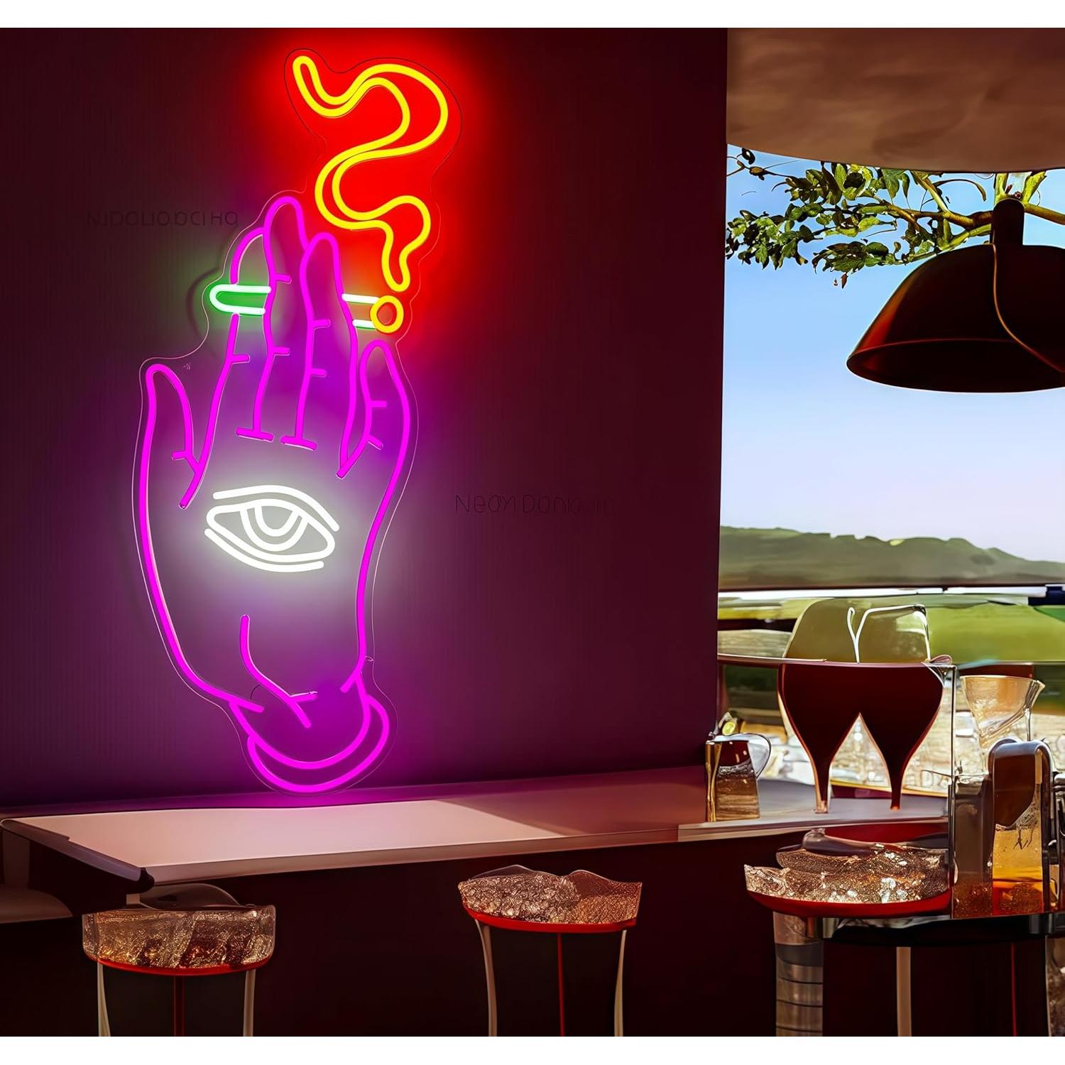 Cartel de Neón LED NUOSHANZS Buenas Vibras 42x25.4 cm