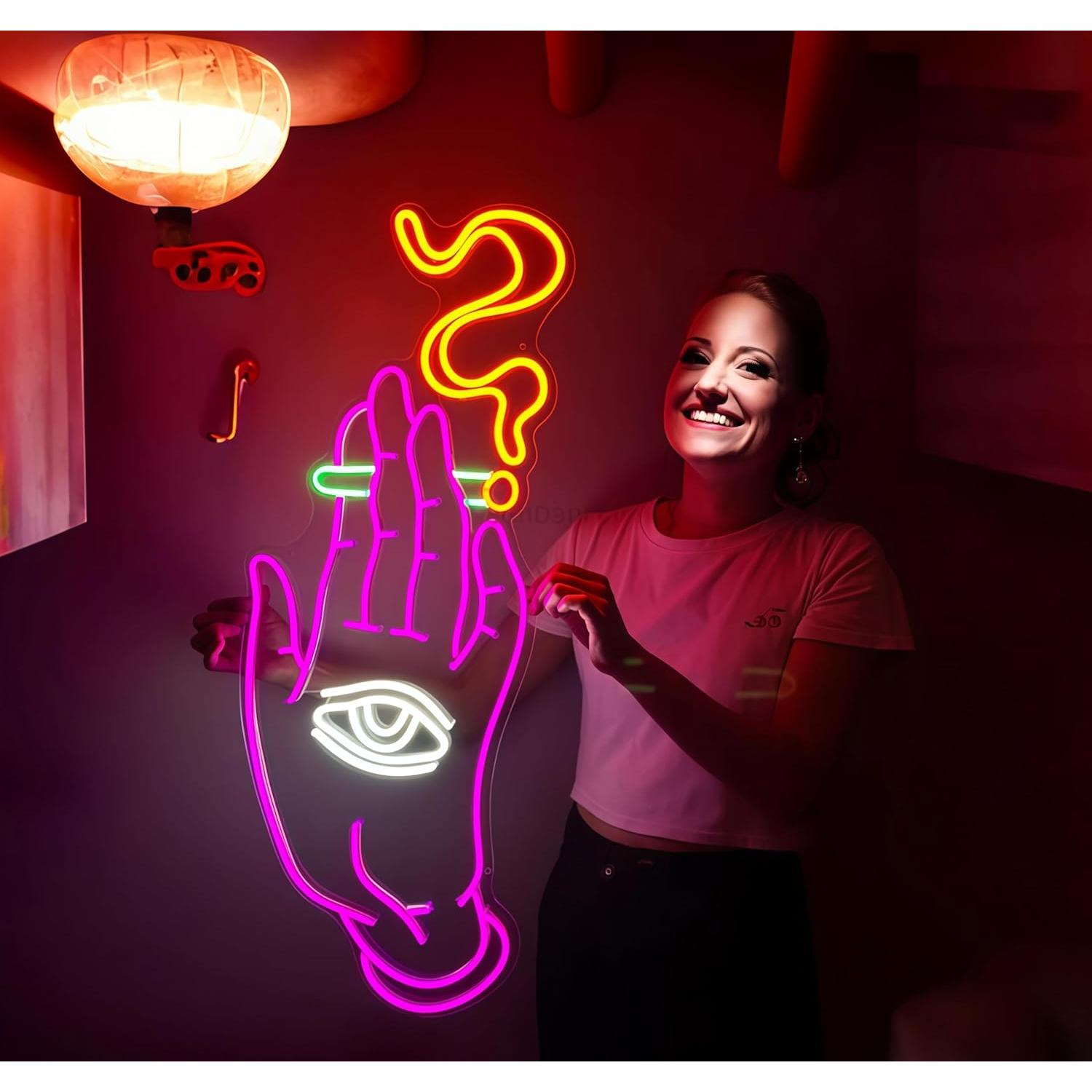 Cartel de Neón LED NUOSHANZS Buenas Vibras 42x25.4 cm