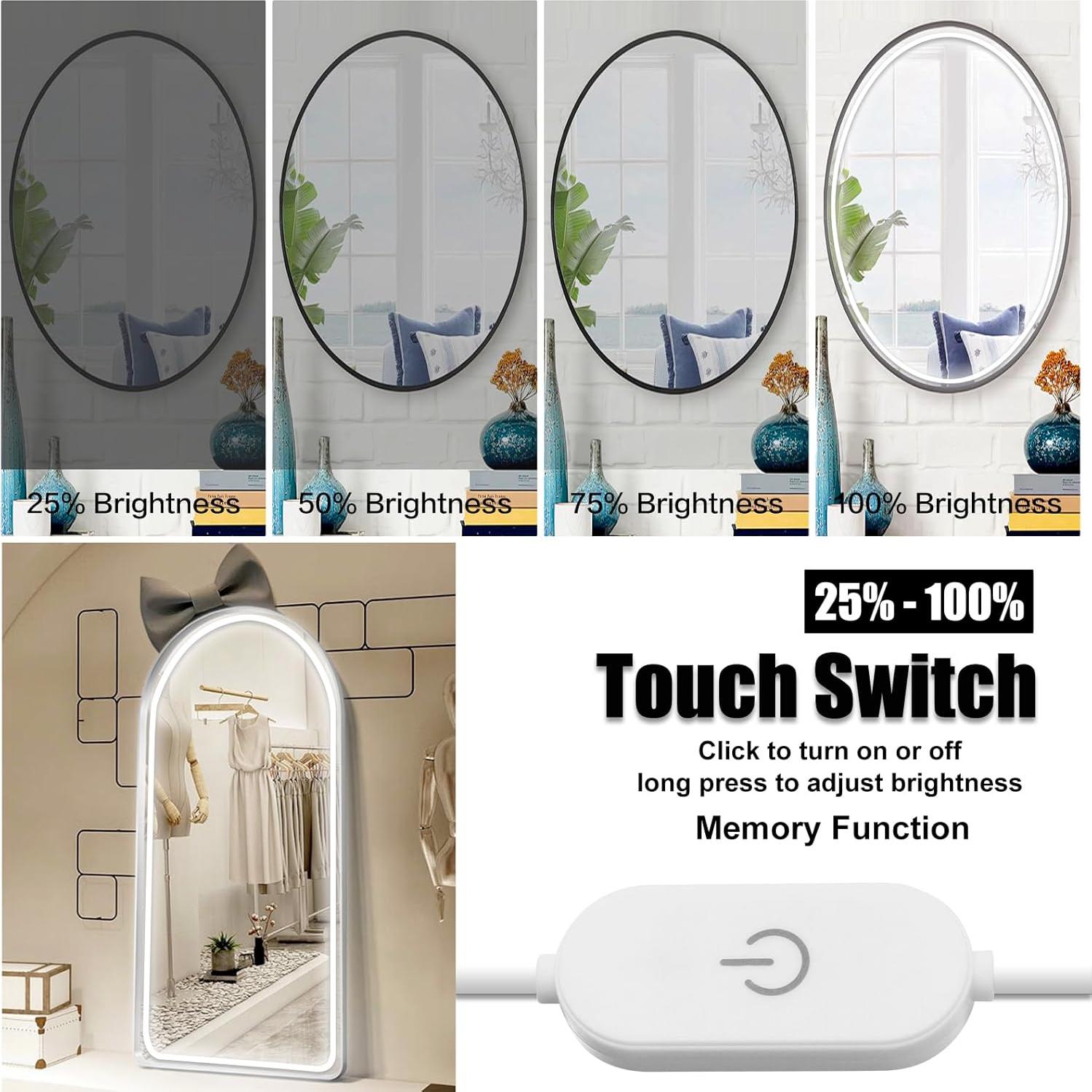 Tira de Luz LED de Maquillaje Emafort 300cm 6000K Regulable