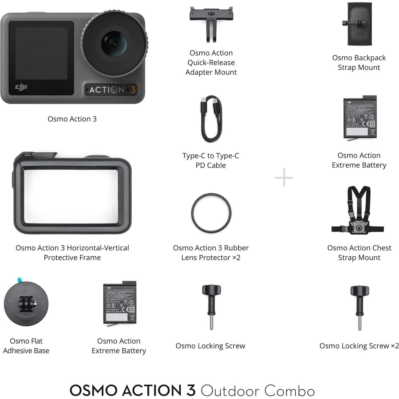 Cámara de Acción 4K DJI Osmo Action 3 Combo Exterior