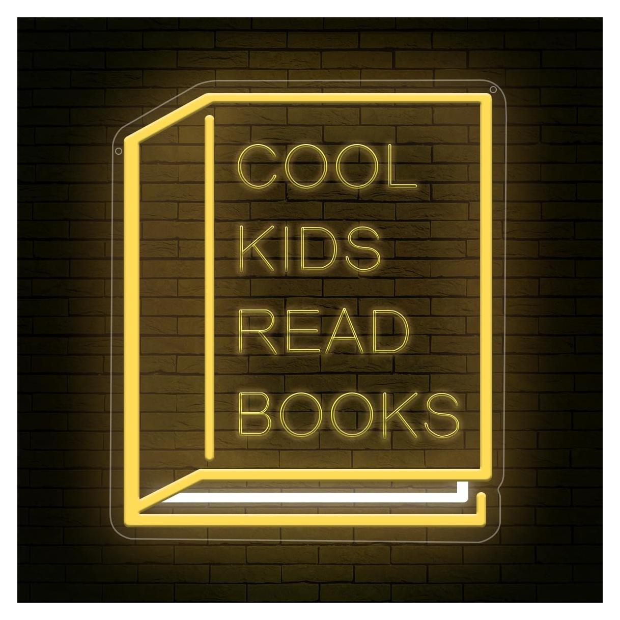 Letrero Neón Cool Kids Read Books - Lumoonosity 30x35cm
